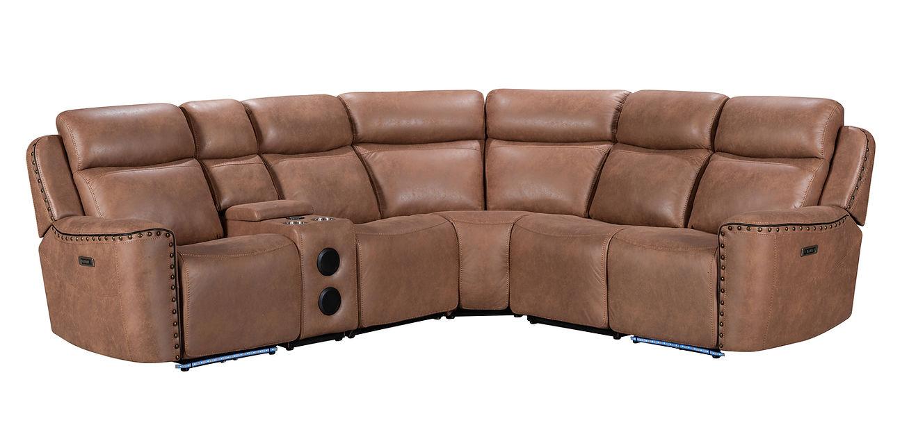 Romi Brown Power Reclining Sectional [Special Price] - Image 4