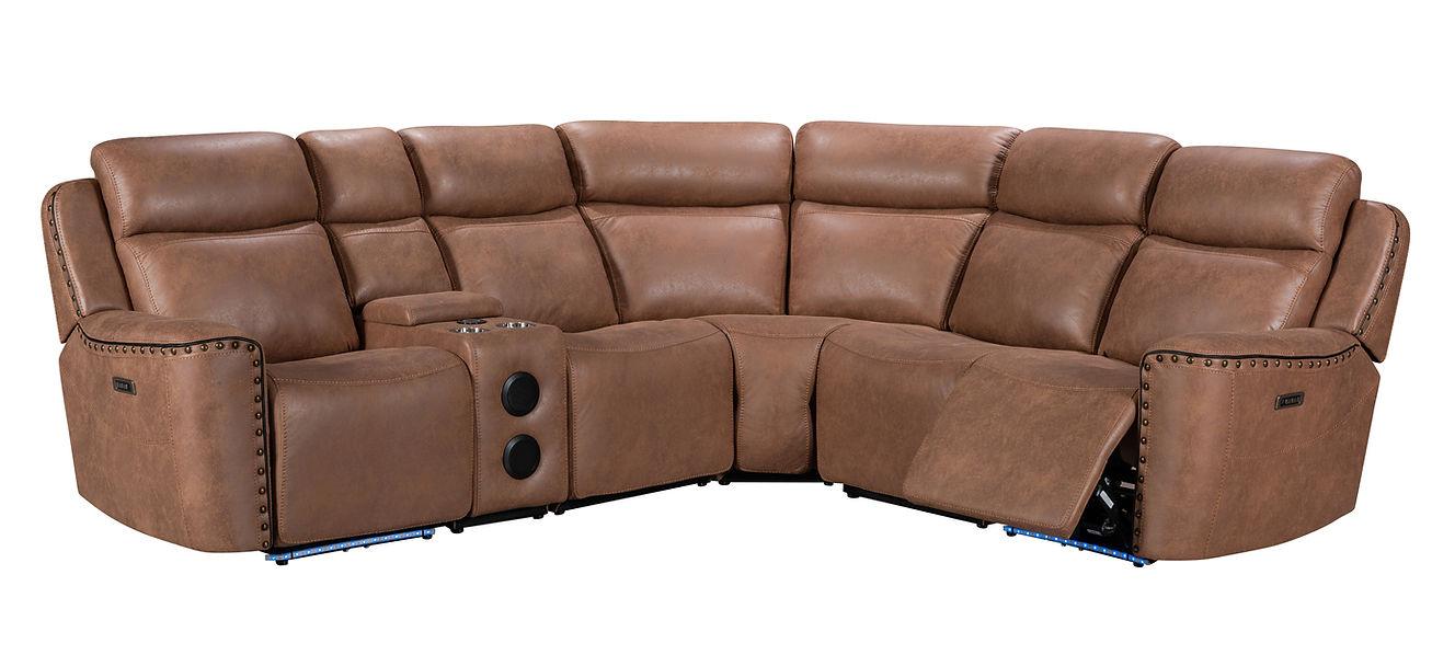 Romi Brown Power Reclining Sectional [Special Price] - Image 6