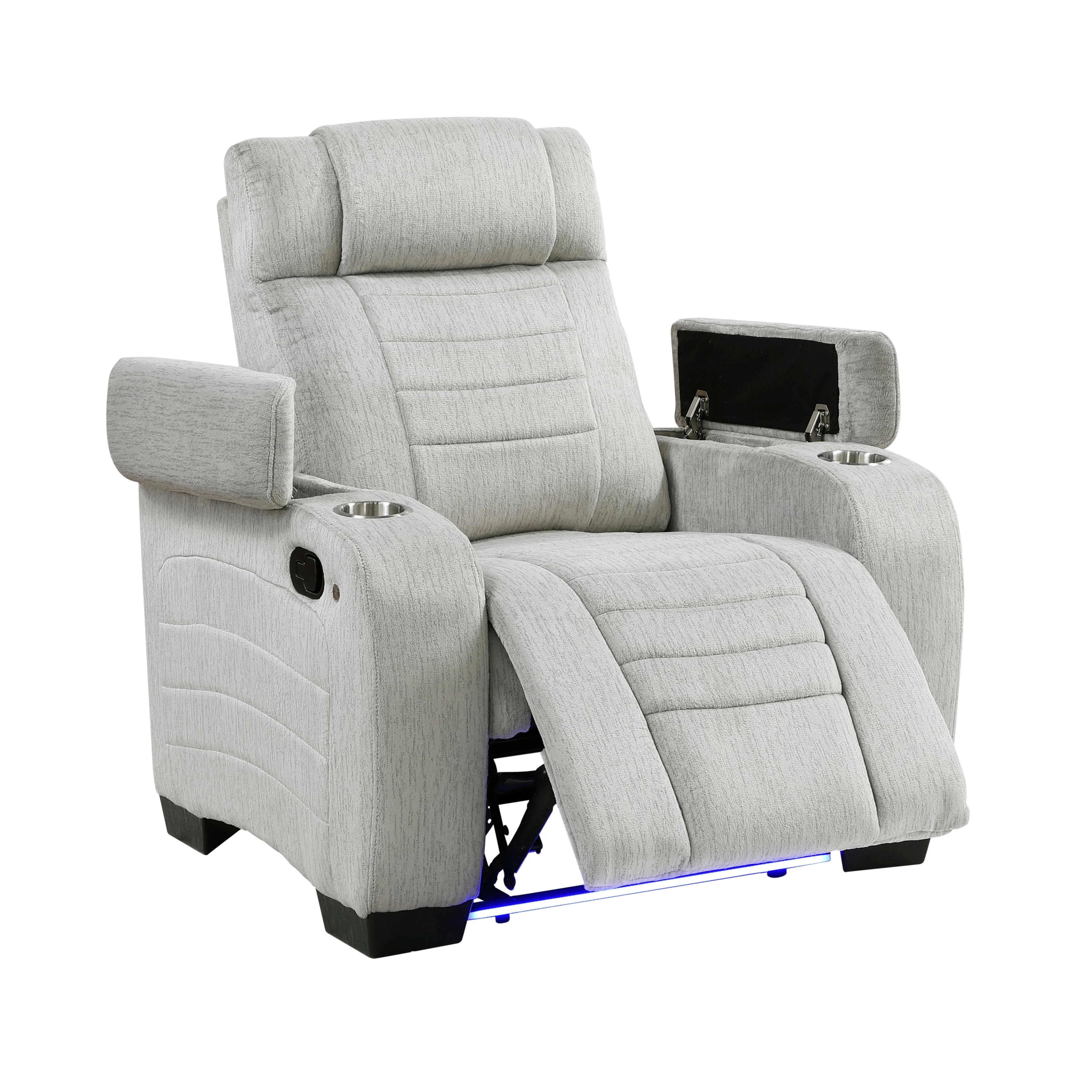 Ronan Light Gray Double Reclining Living Room Set - Image 26