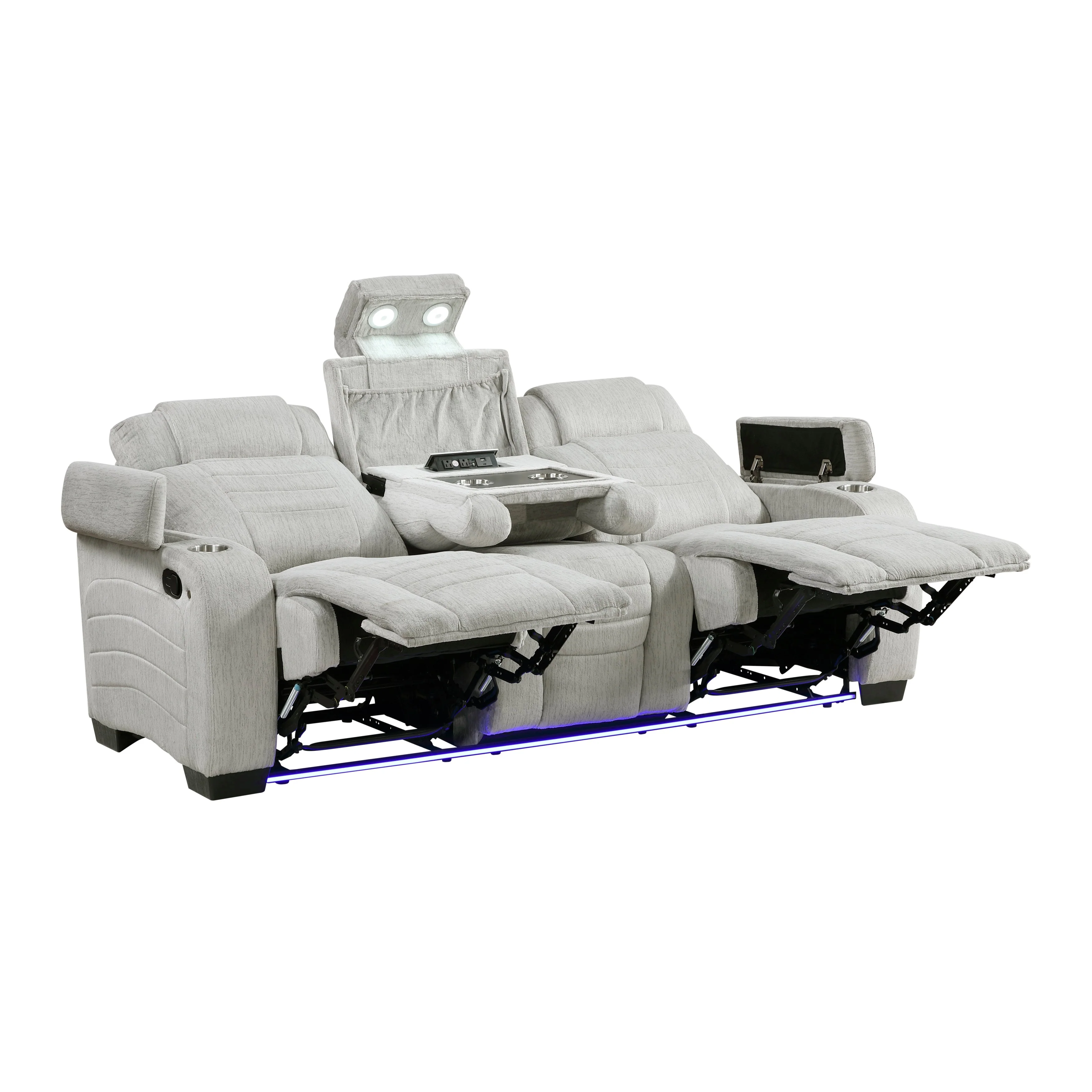 Ronan Light Gray Double Reclining Sofa - Image 19