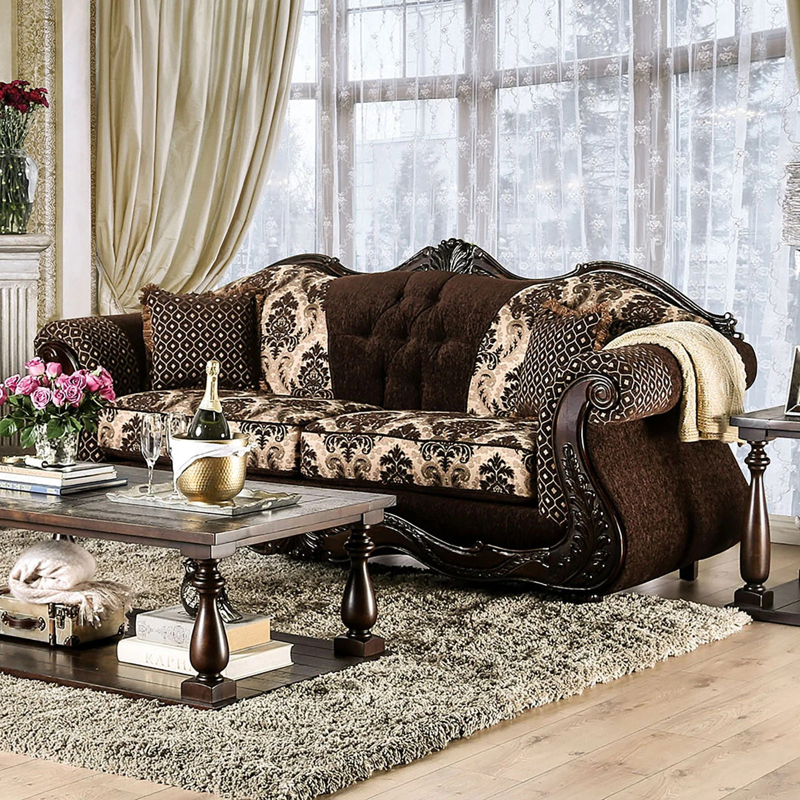 Ronja Dark Brown Sofa & Loveseat - Image 2