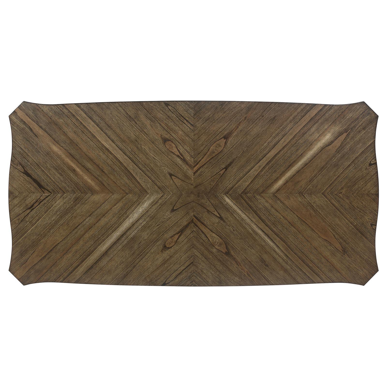 Ronnie Khaki/Rustic Cream 5-Piece Starburst Dining Set - Image 11