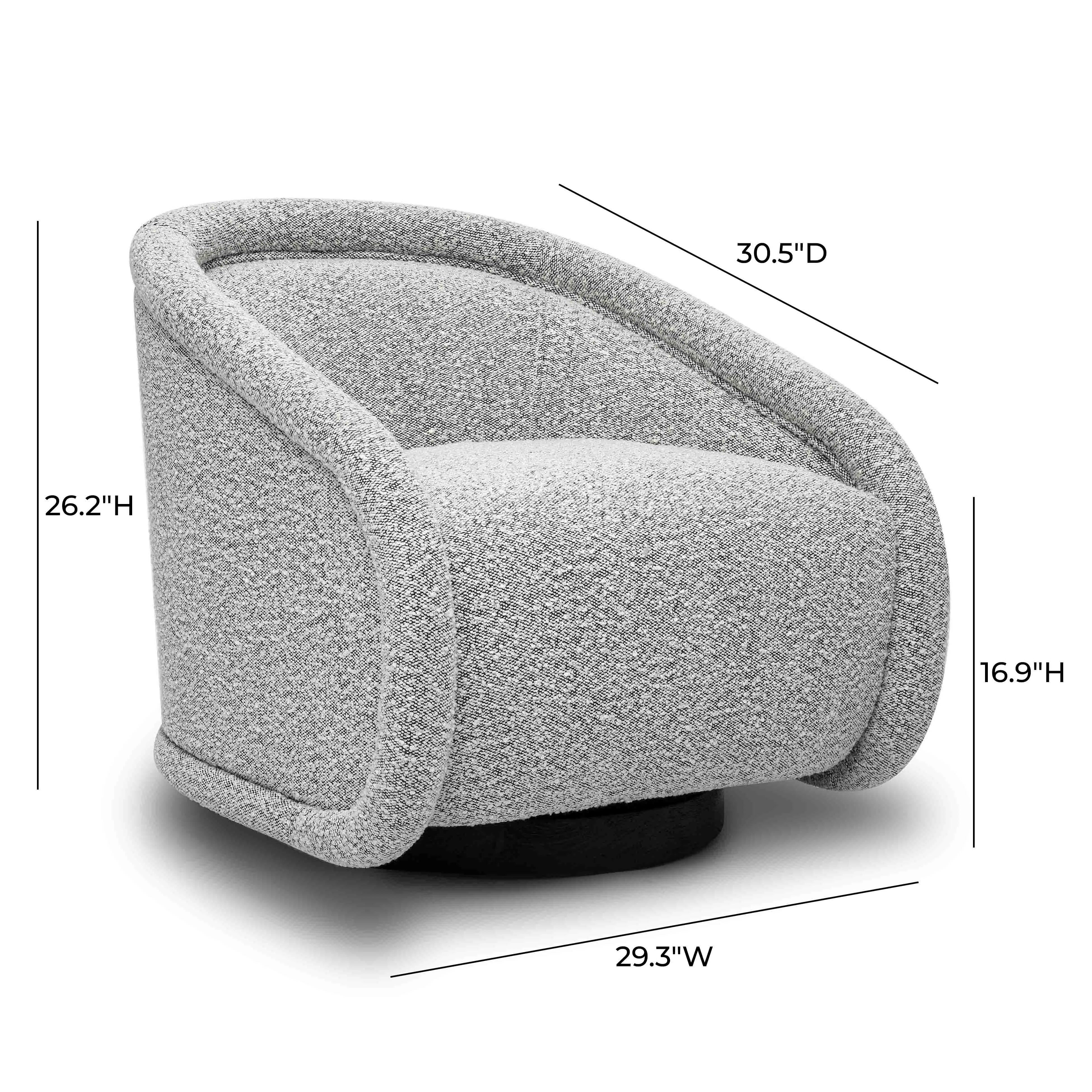 Rory Boucle Swivel Chair - Image 13