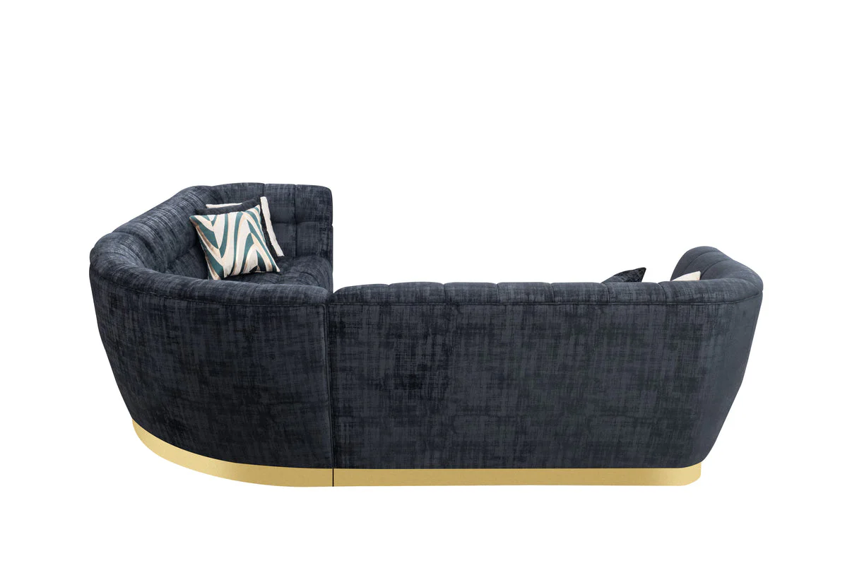 Rosa Black Sectional - Image 3