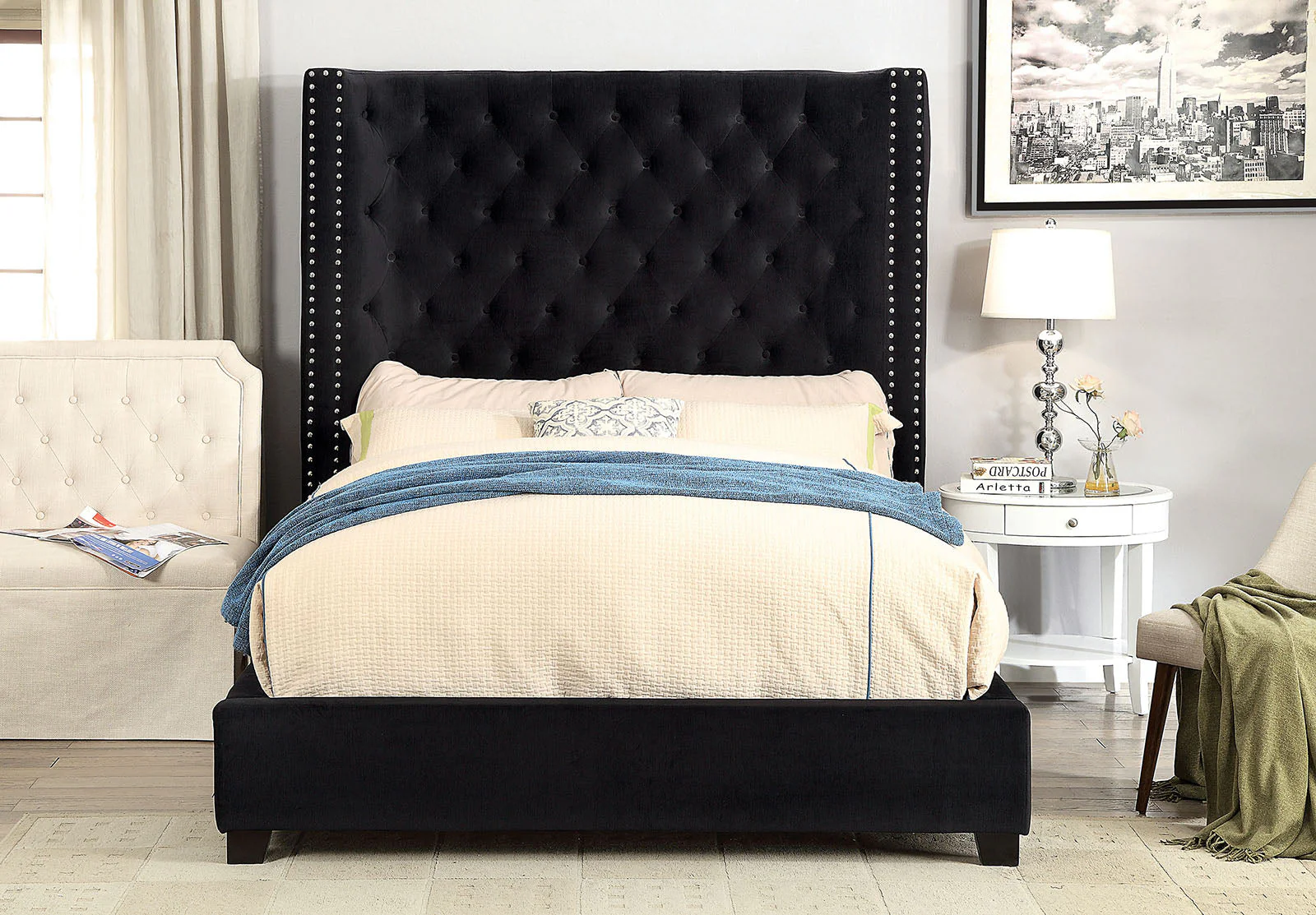 Rosabelle Black King Bed