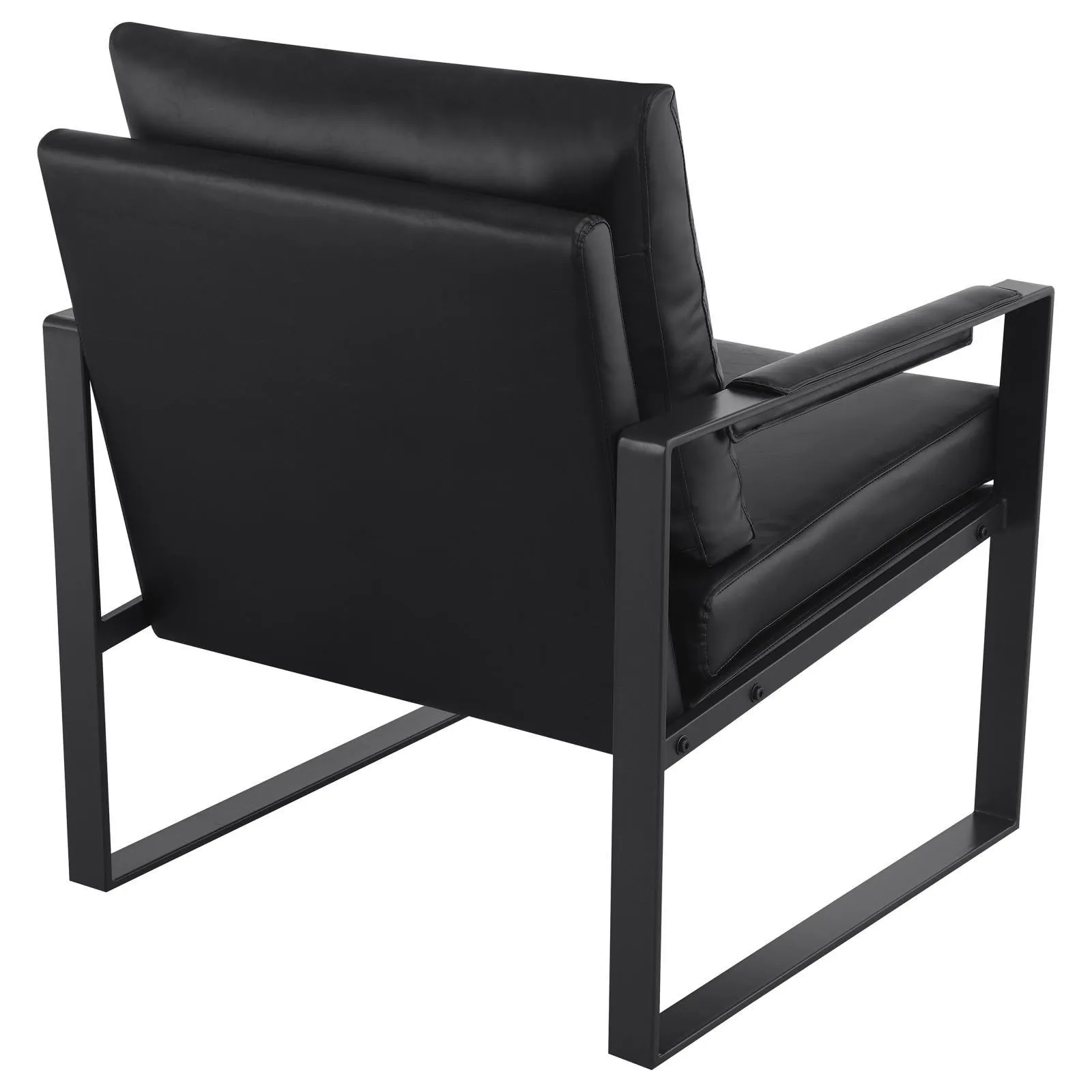 Rosalind Black and Gunmetal Upholstered Track Arms Accent Chair - Image 6