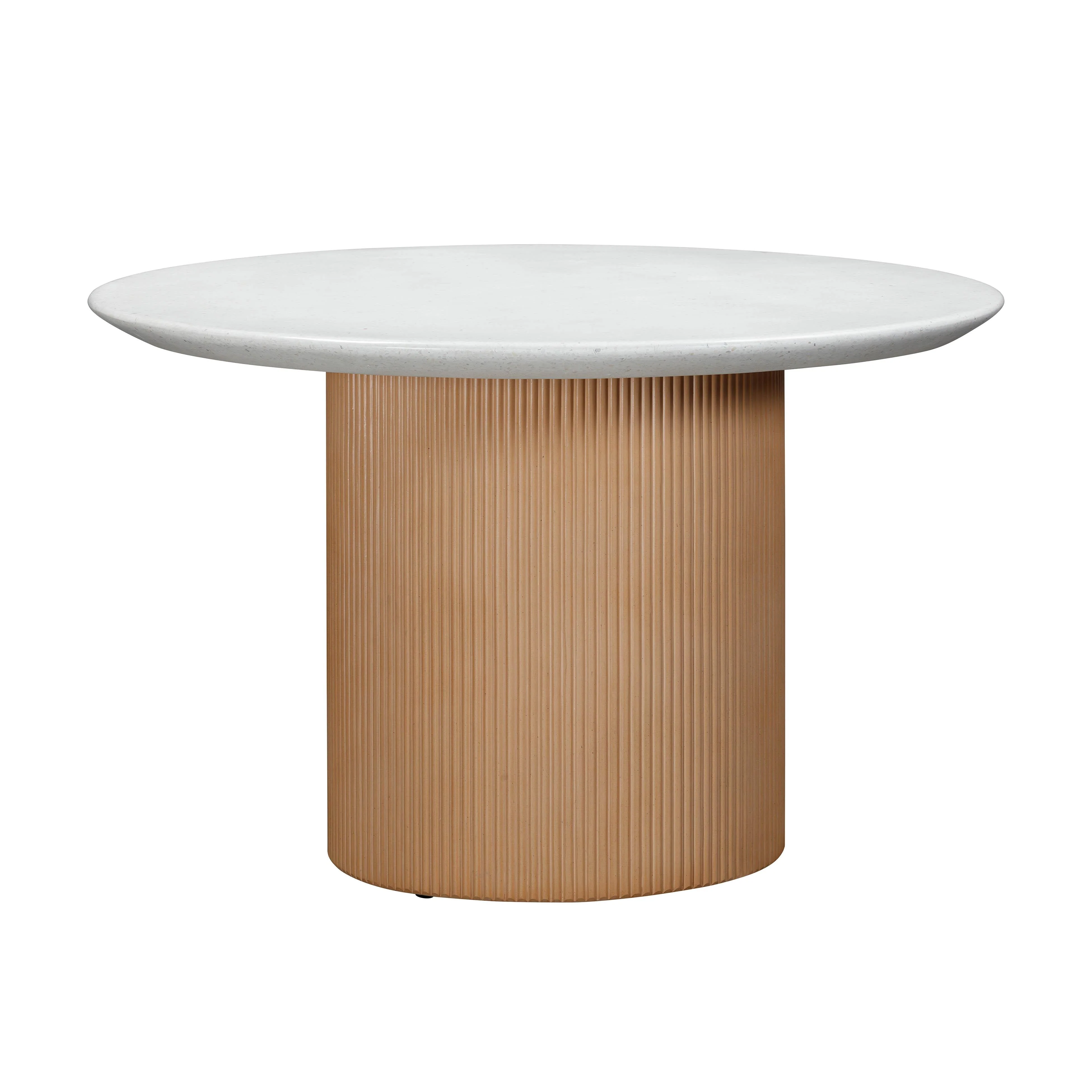 Rose Faux Terrazzo and Terracotta Concrete Indoor / Outdoor 47" Round Dining Table - Image 3