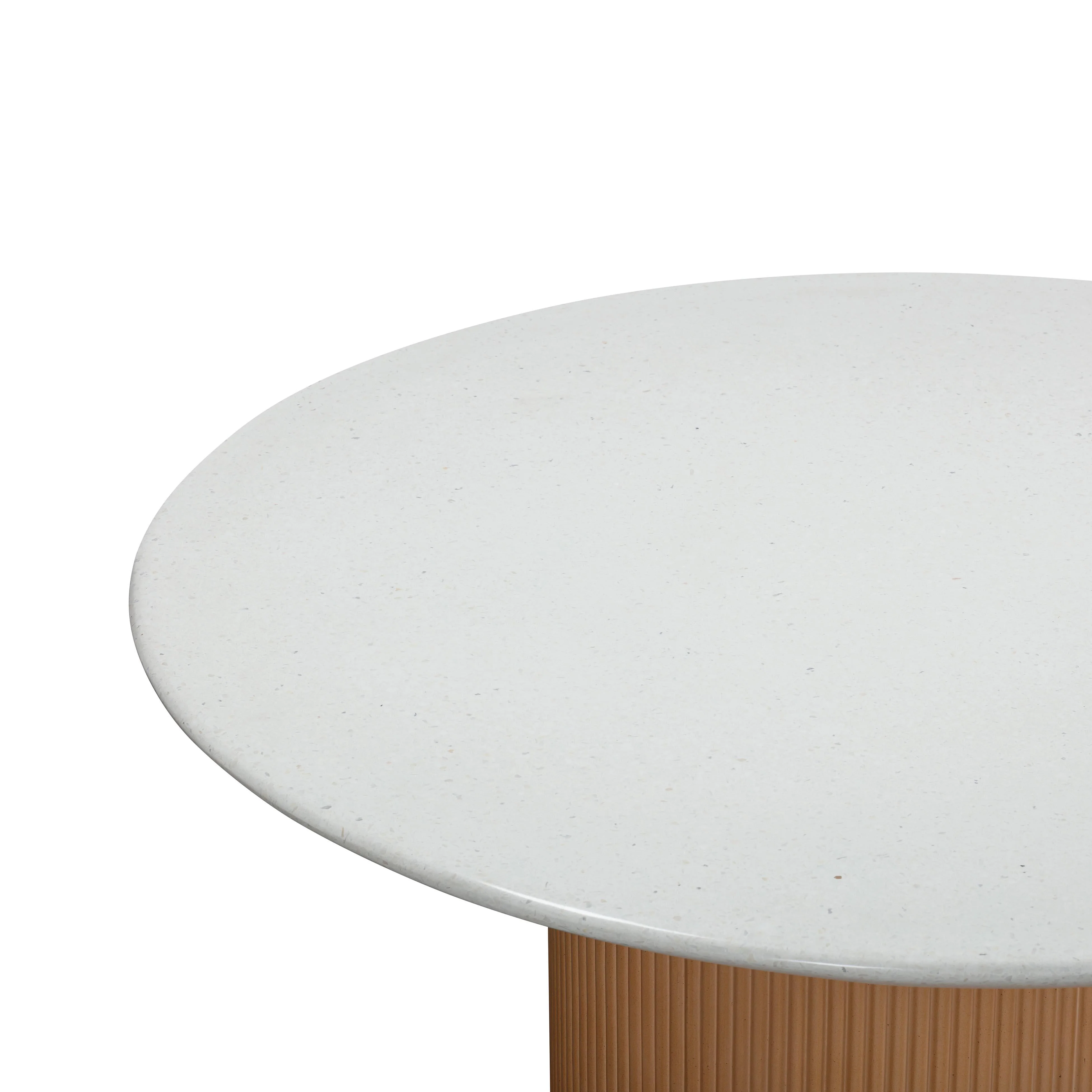 Rose Faux Terrazzo and Terracotta Concrete Indoor / Outdoor 47" Round Dining Table - Image 4