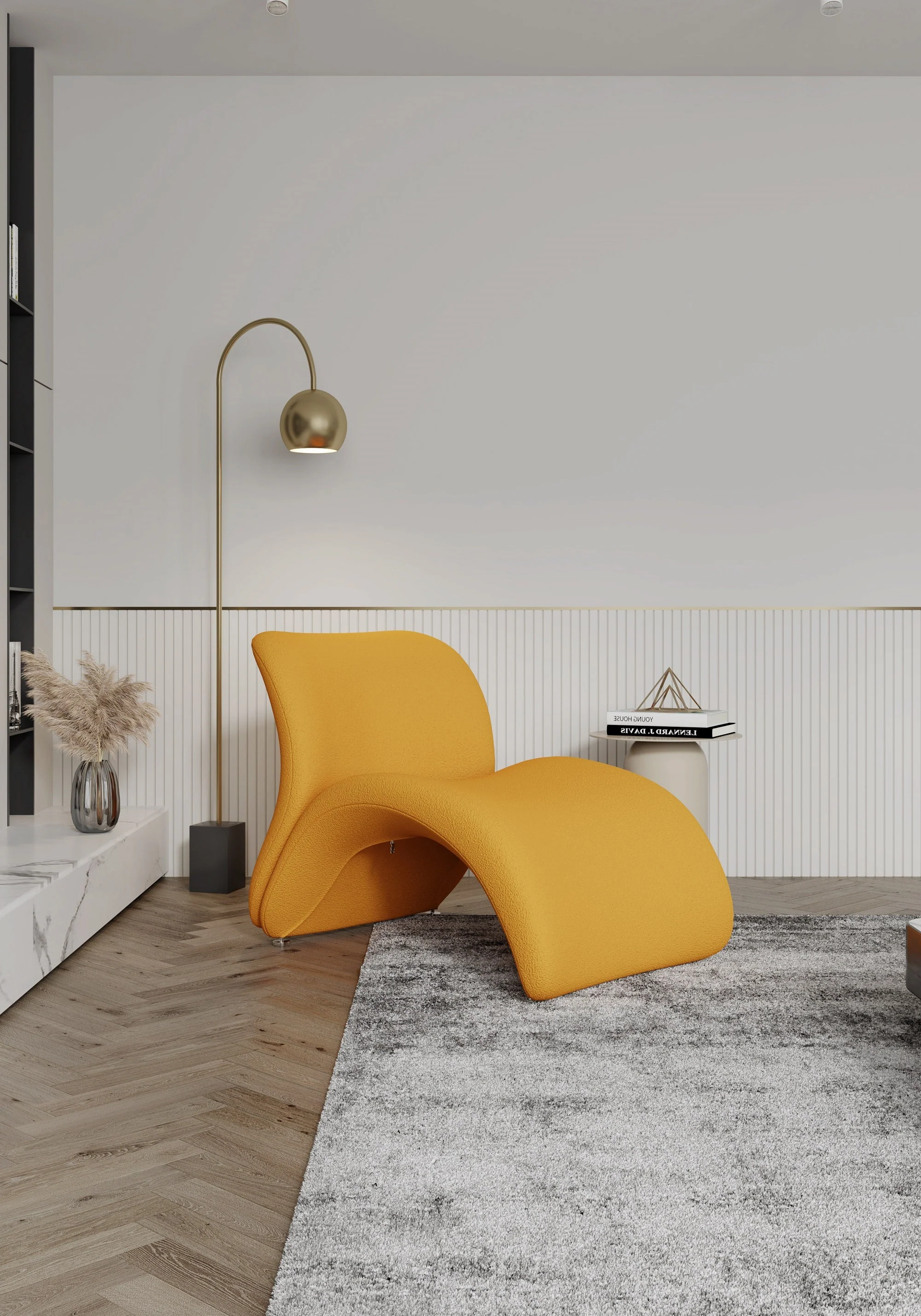 Rosebud Accent Chair in Yellow - Image 2