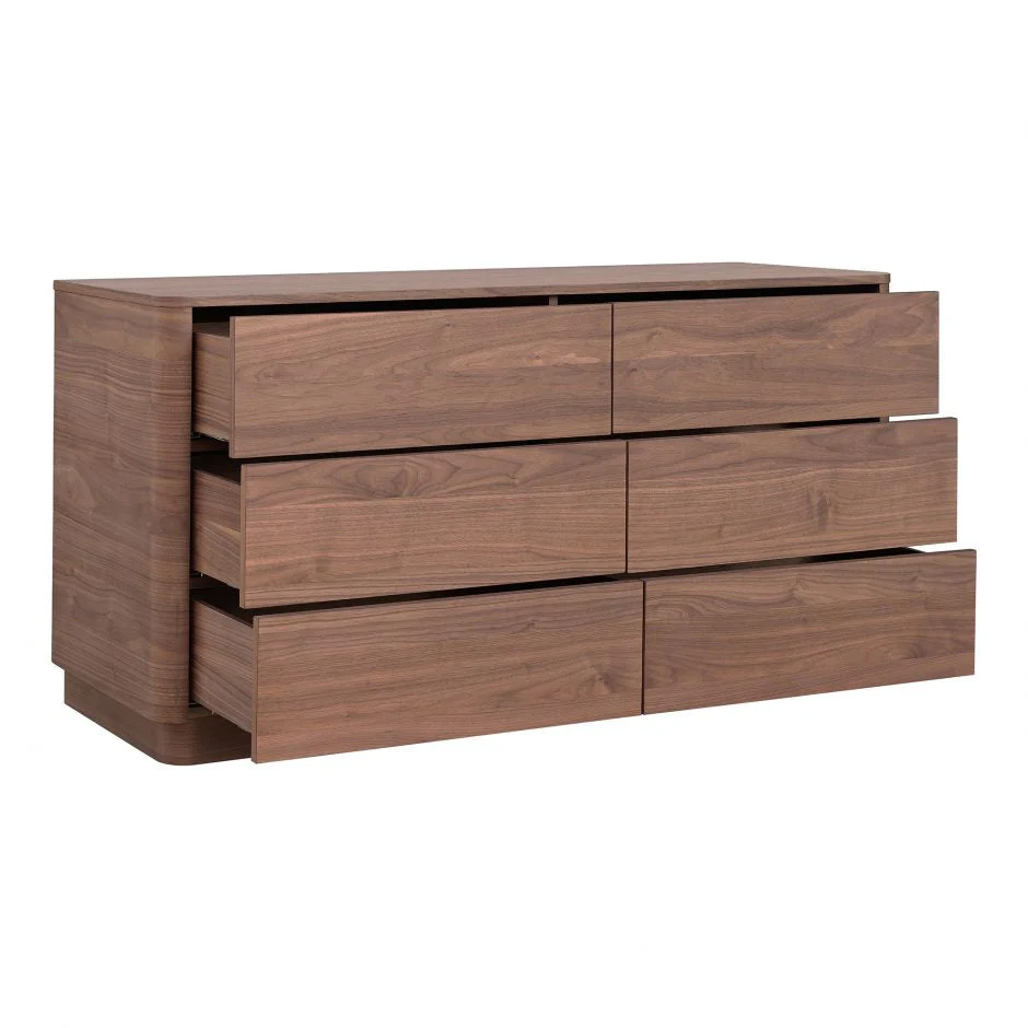 Round Off Dresser Walnut Brown - Image 3