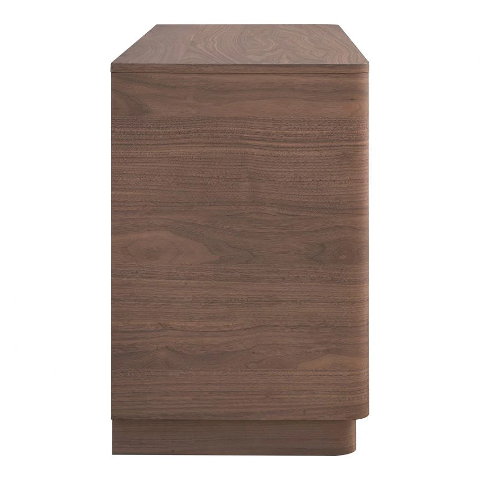 Round Off Dresser Walnut Brown - Image 4