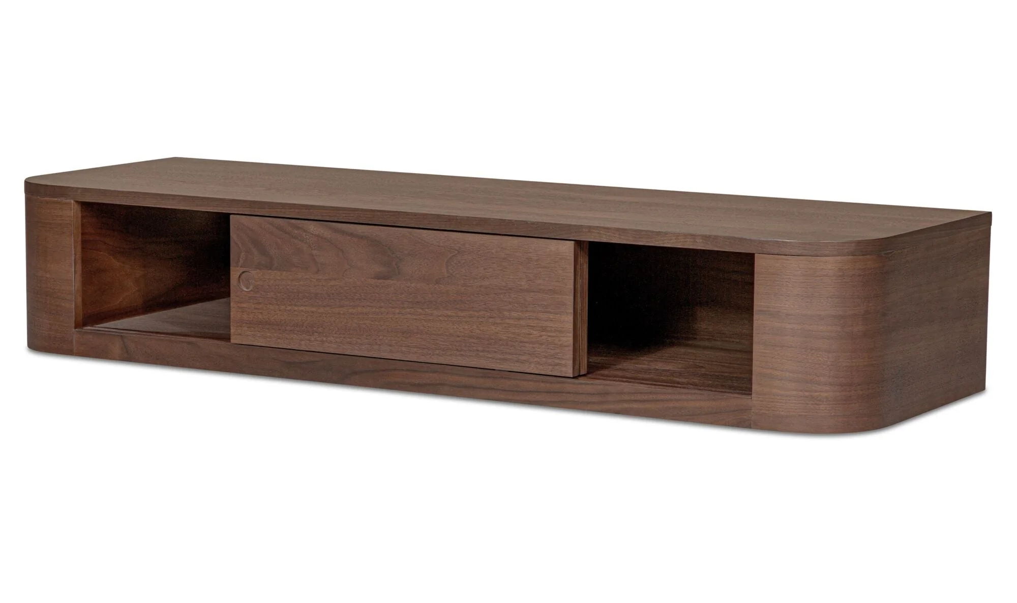 Round Off Floating Console Table Walnut - Image 4