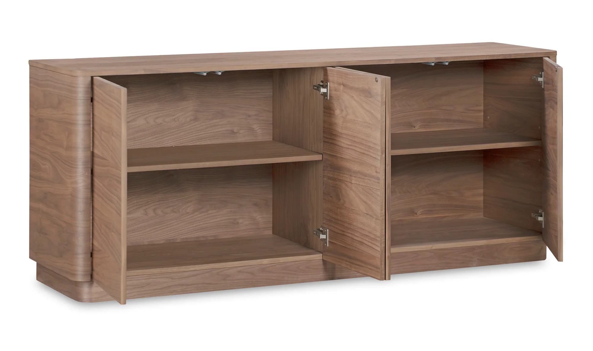 Round Off Sideboard Walnut Brown - Image 6
