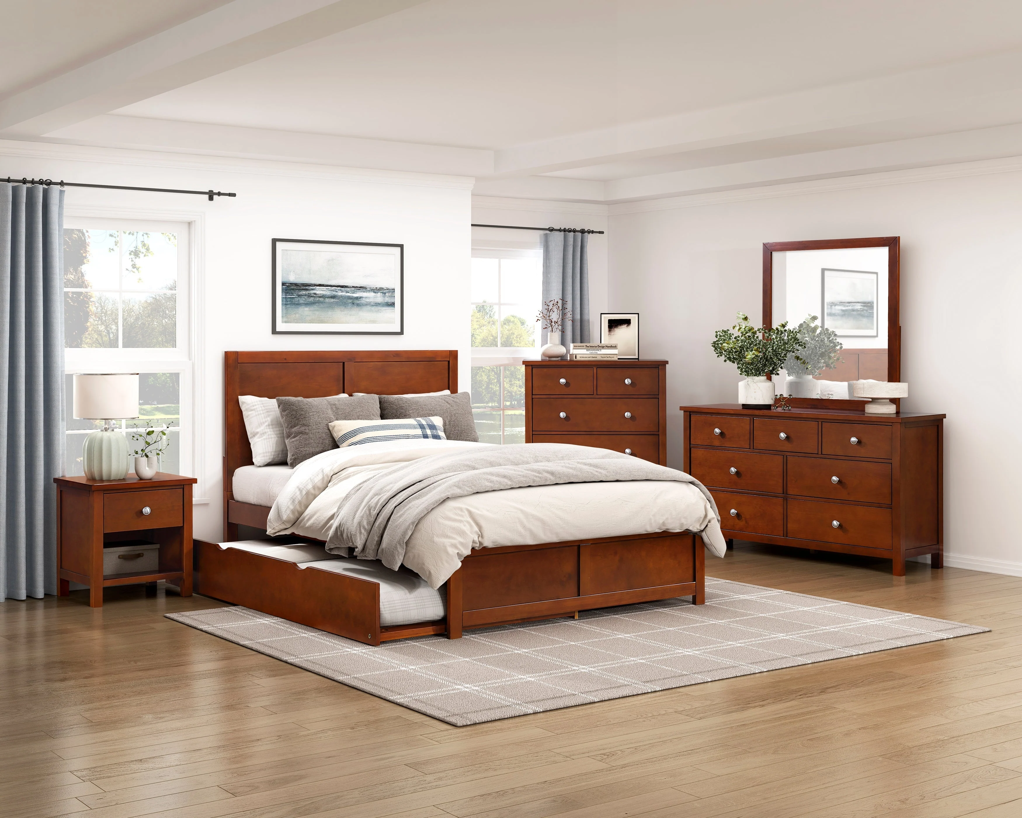 Rowe Dark Cherry Drawer Chest - Image 9