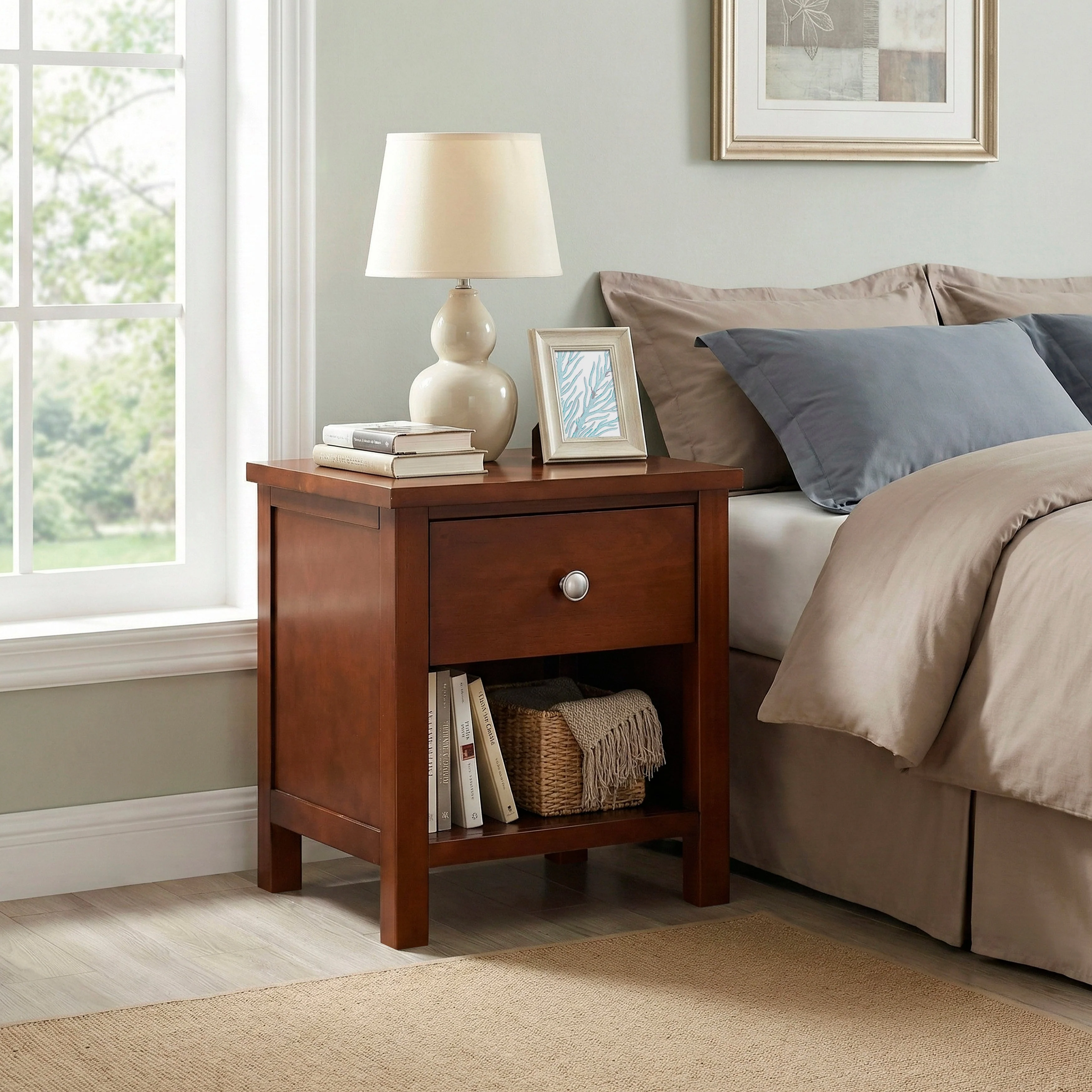 Rowe Dark Cherry Drawer Night Stand - Image 13