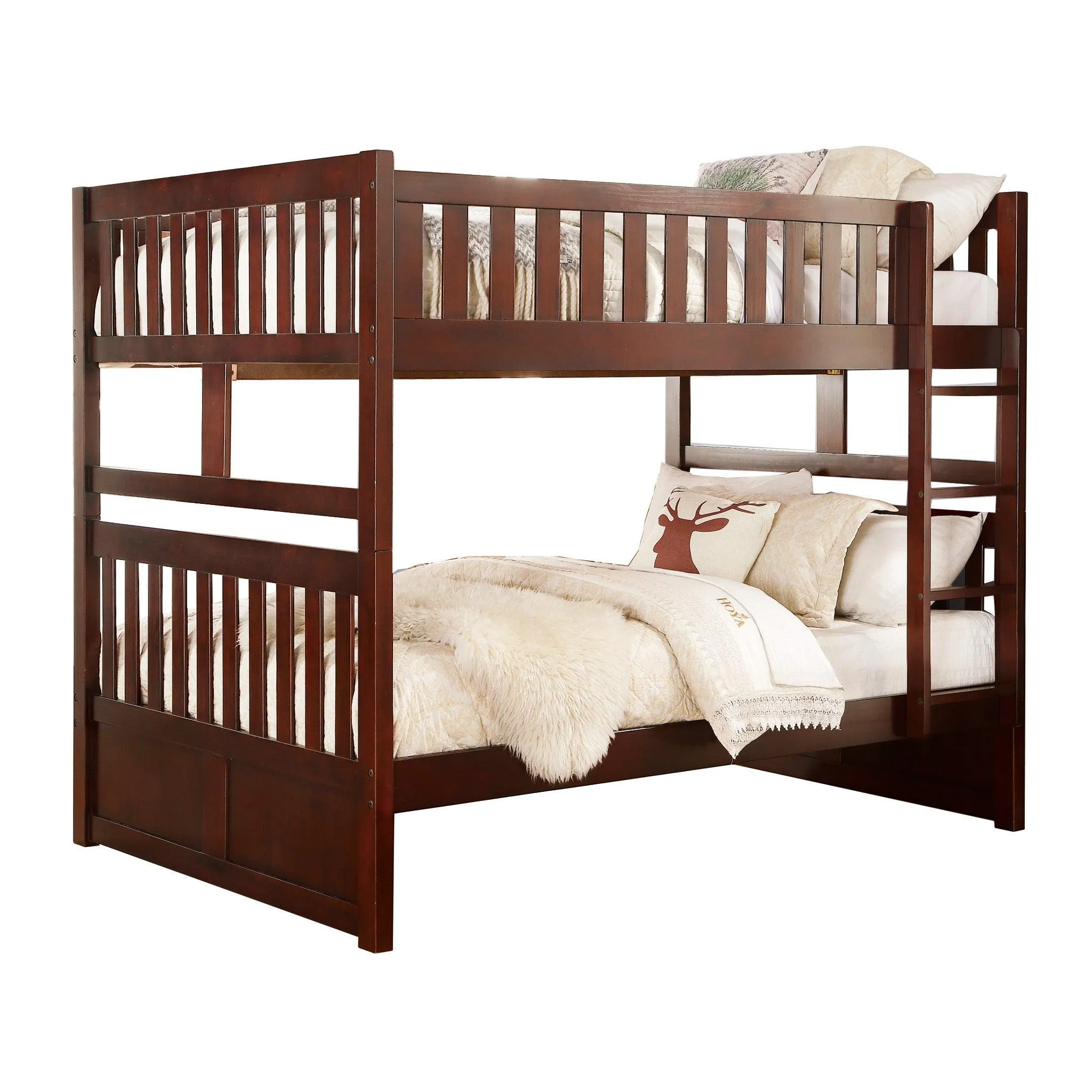 Rowe Dark Cherry Full/Full Bunk Bed - Image 2