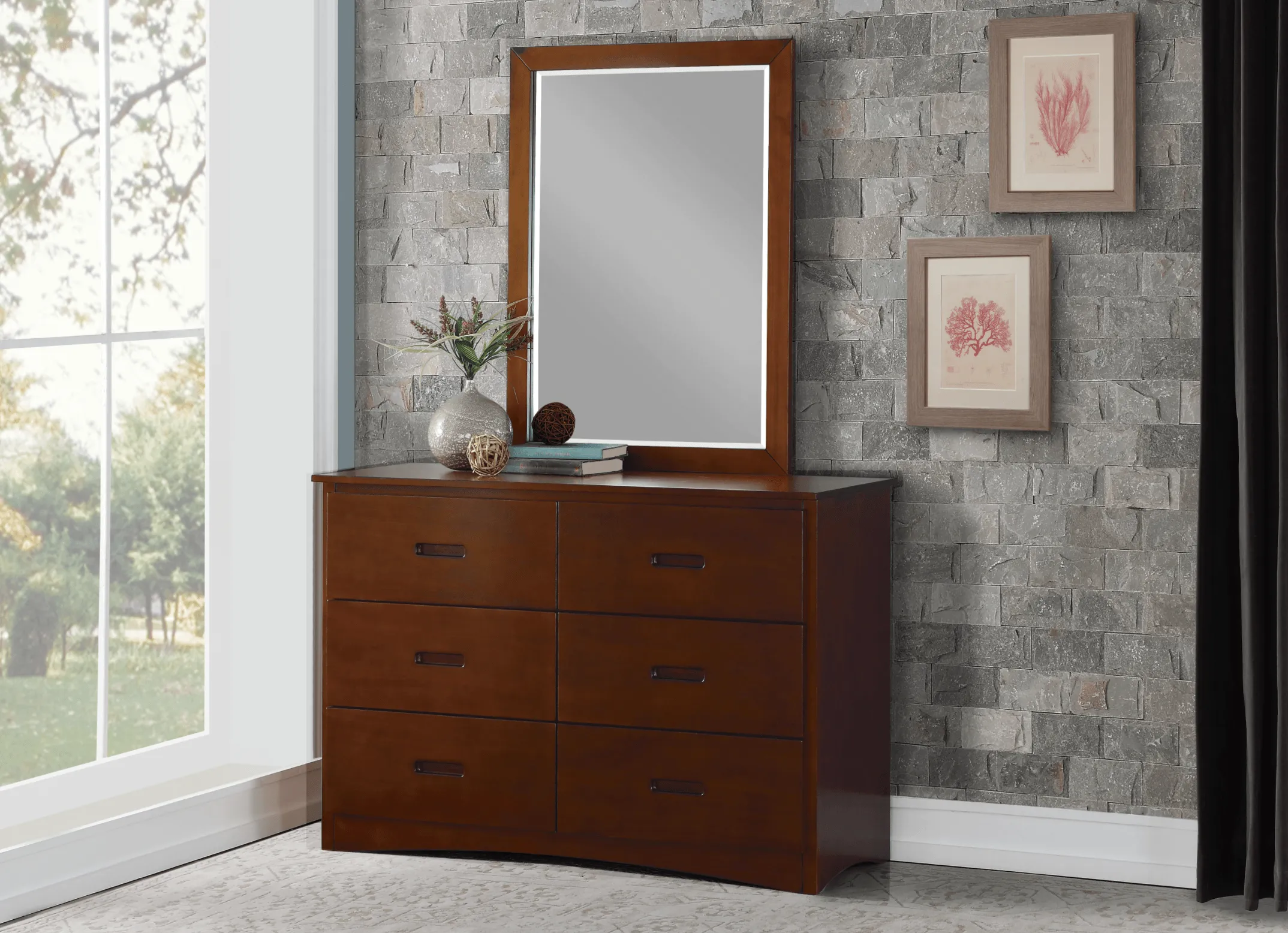 Rowe Dark Cherry Mirror (Mirror Only) - Image 2