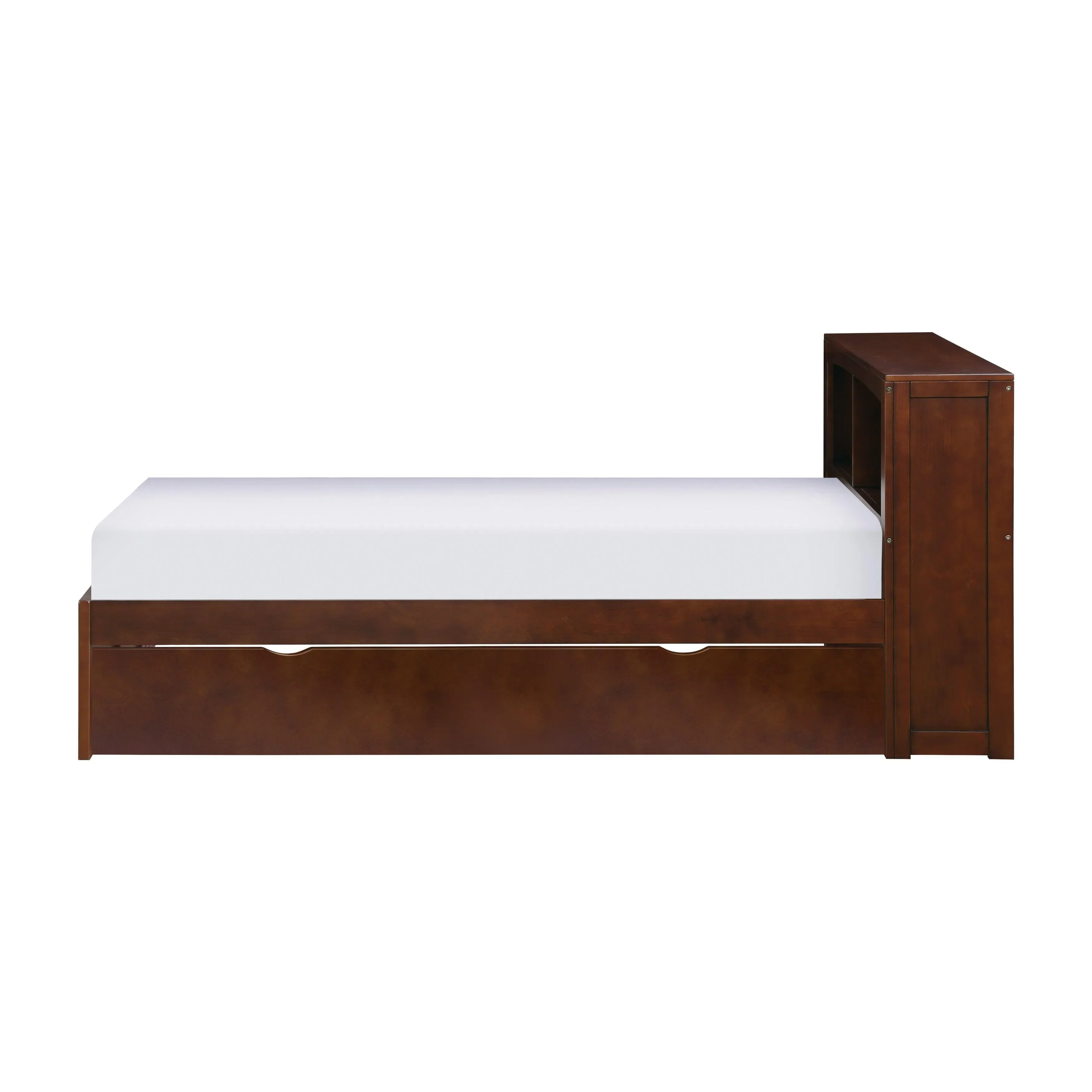 Rowe Dark Cherry Twin Bookcase Bed with Twin Trundle - Image 4