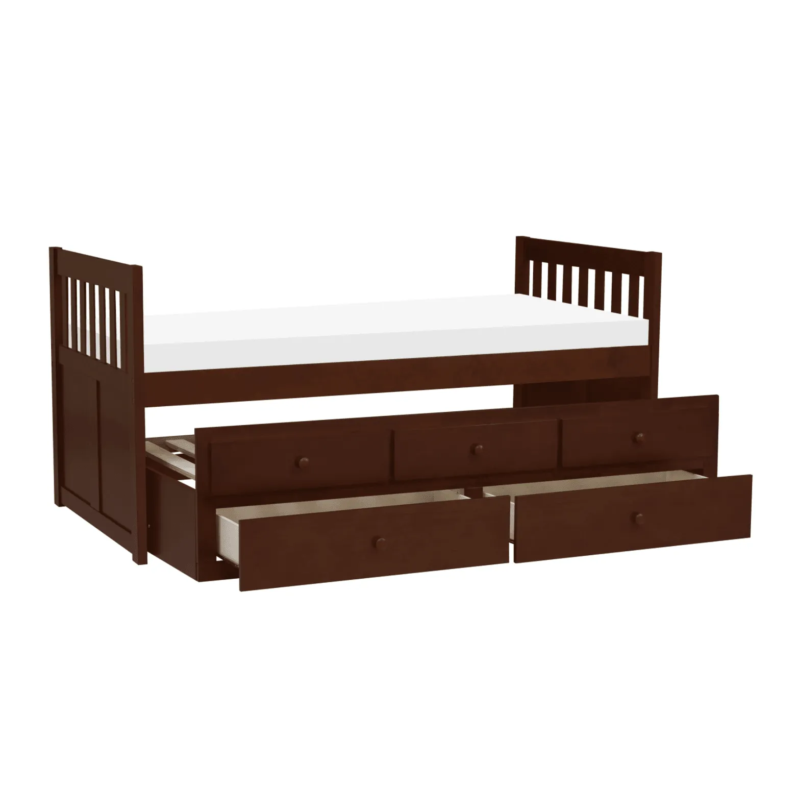 Rowe Dark Cherry Twin Captains Trundle Bed - Image 3