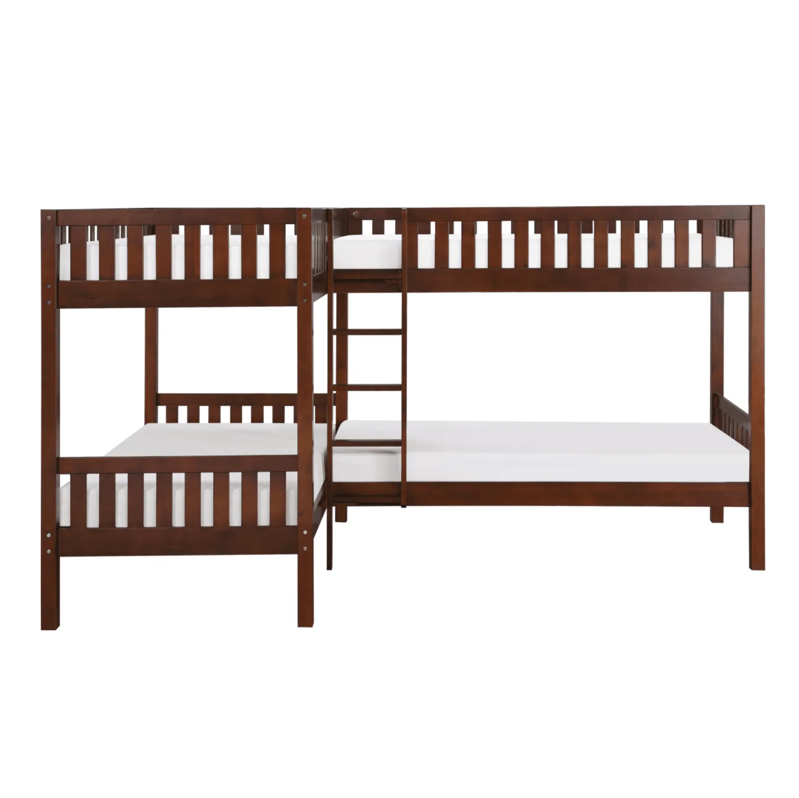 Rowe Dark Cherry Twin Corner Bunk Bed - Image 3