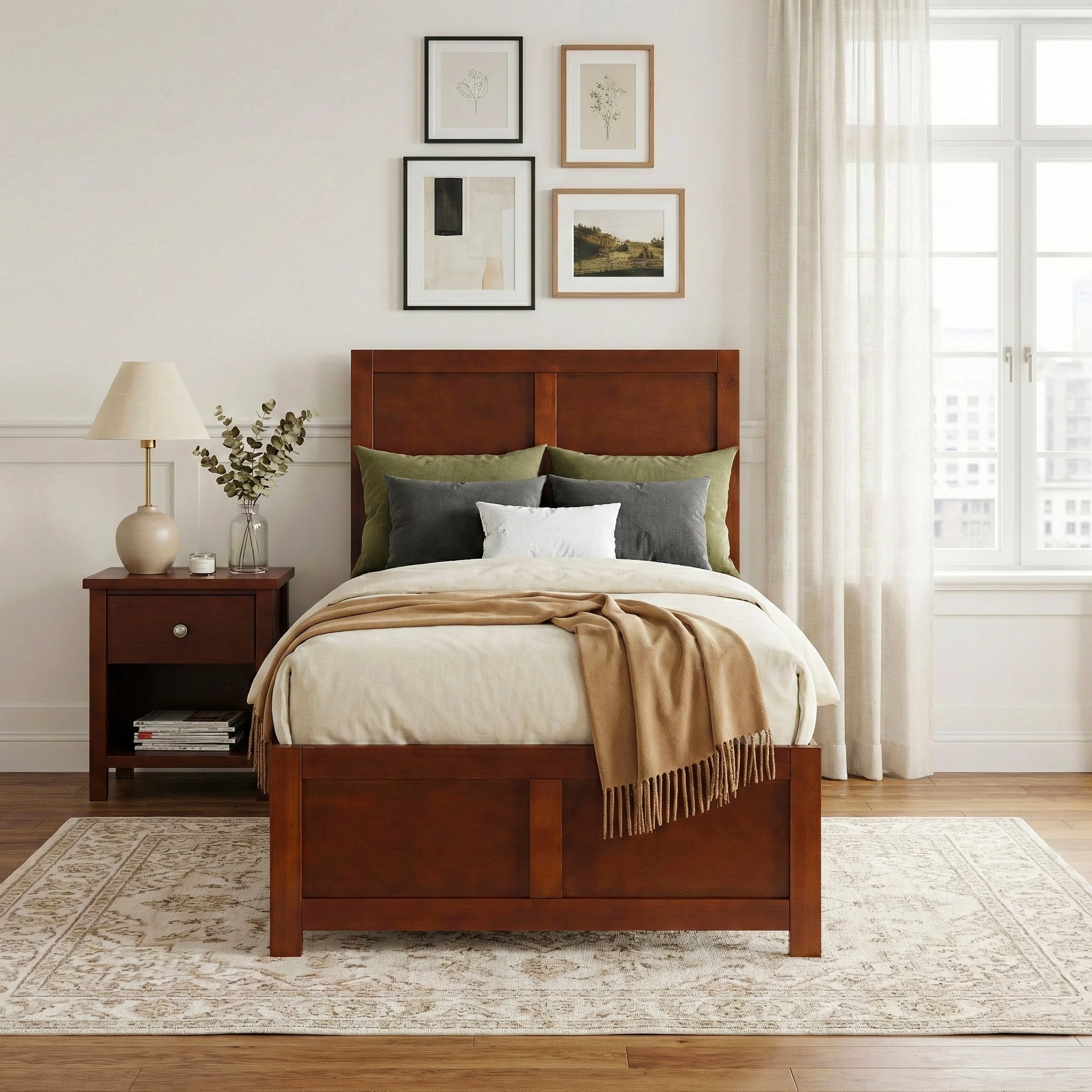 Rowe Dark Cherry Twin Platform Bed - Image 23