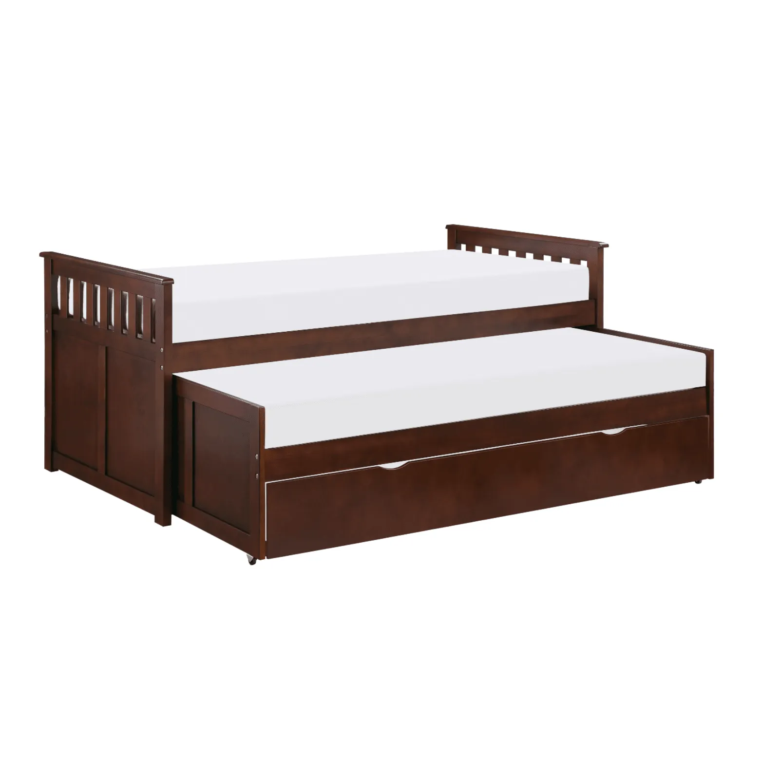 Rowe Dark Cherry Twin/Twin Bed with Twin Trundle - Image 6