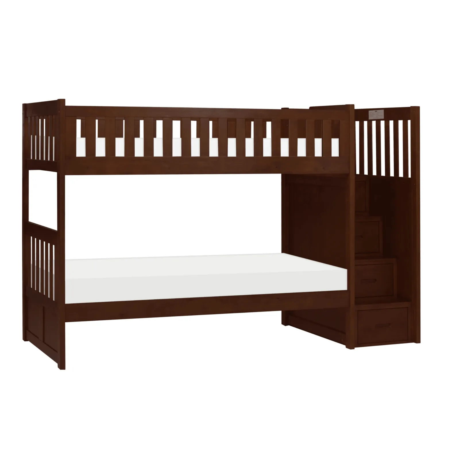 Rowe Dark Cherry Twin/Twin Step Bunk Bed - Image 3