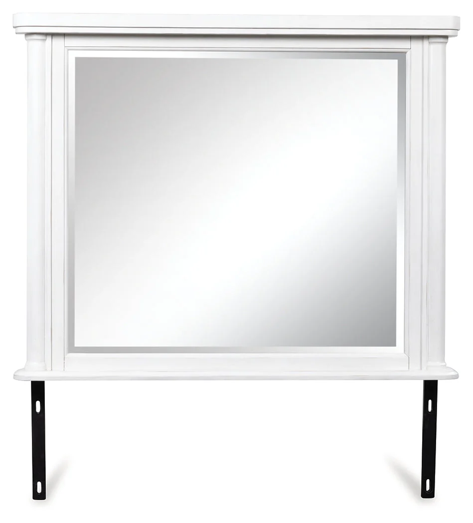 Rowlenstown Antique White Bedroom Mirror