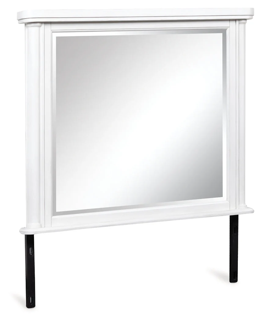 Rowlenstown Antique White Bedroom Mirror - Image 3