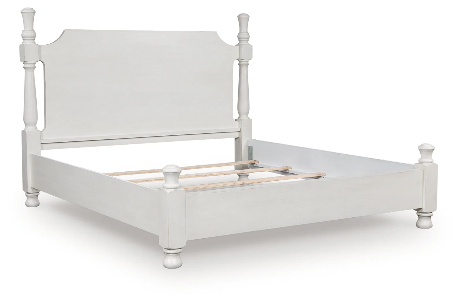Rowlenstown Antique White Queen Poster Bed