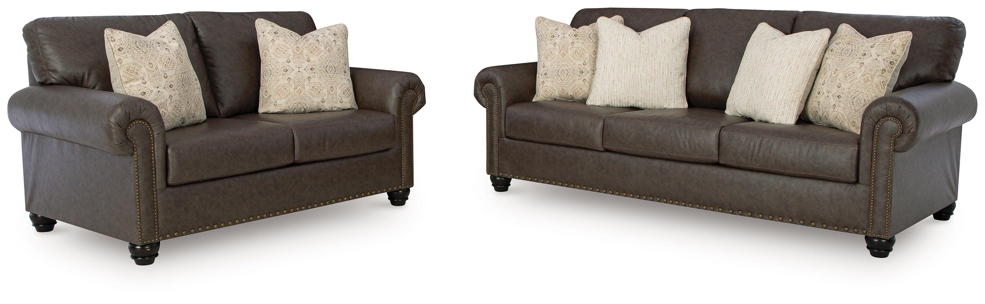 Roxmere Umber Sofa and Loveseat - Image 3