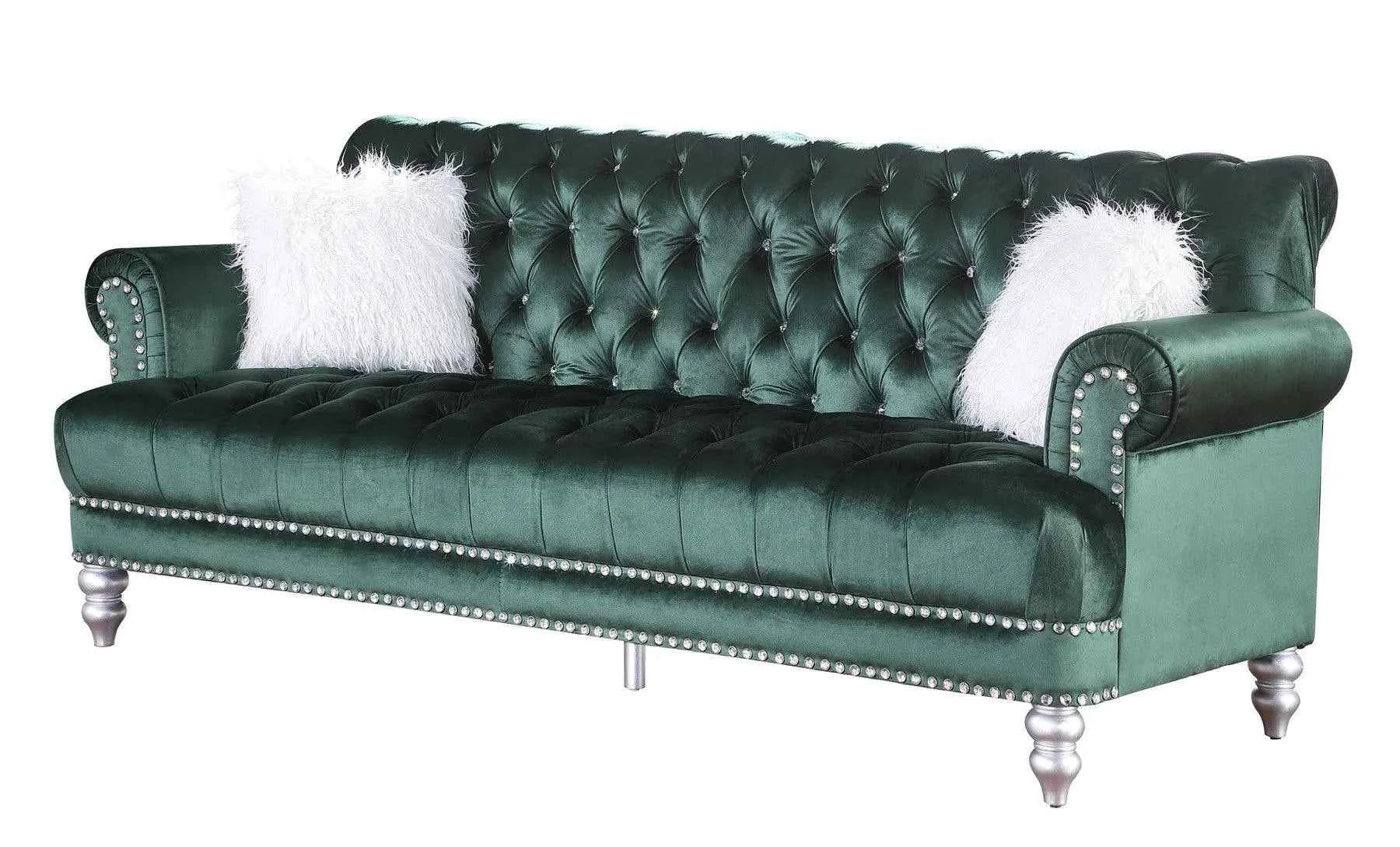 Royal Green Sofa & Loveseat - Image 2