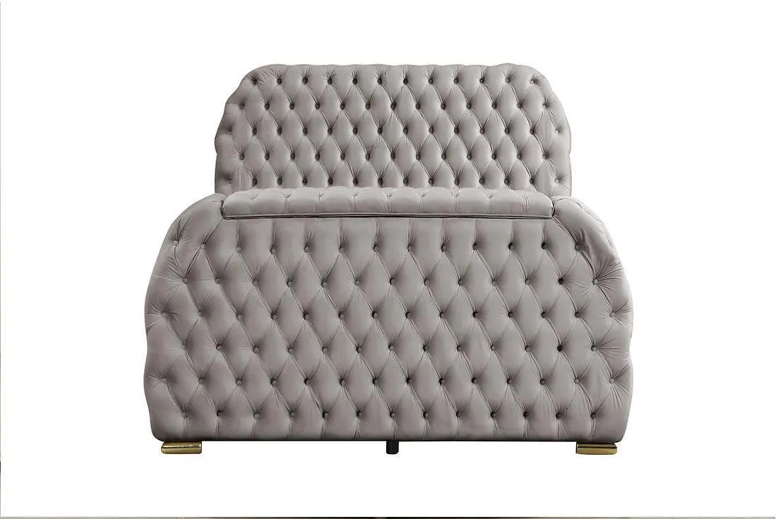 Royal Grey Queen Platform Bed - Image 9