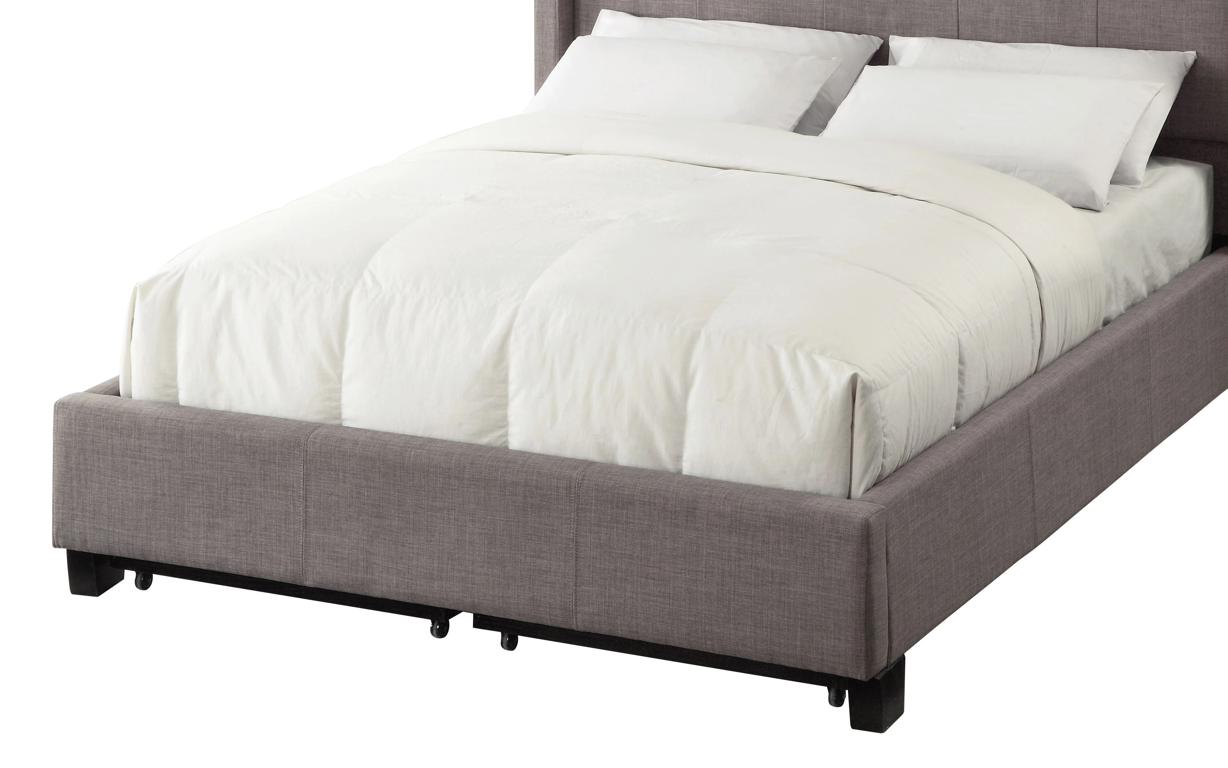 Royal Tufted Footboard Storage Bed in Dolphin Linen - Image 5