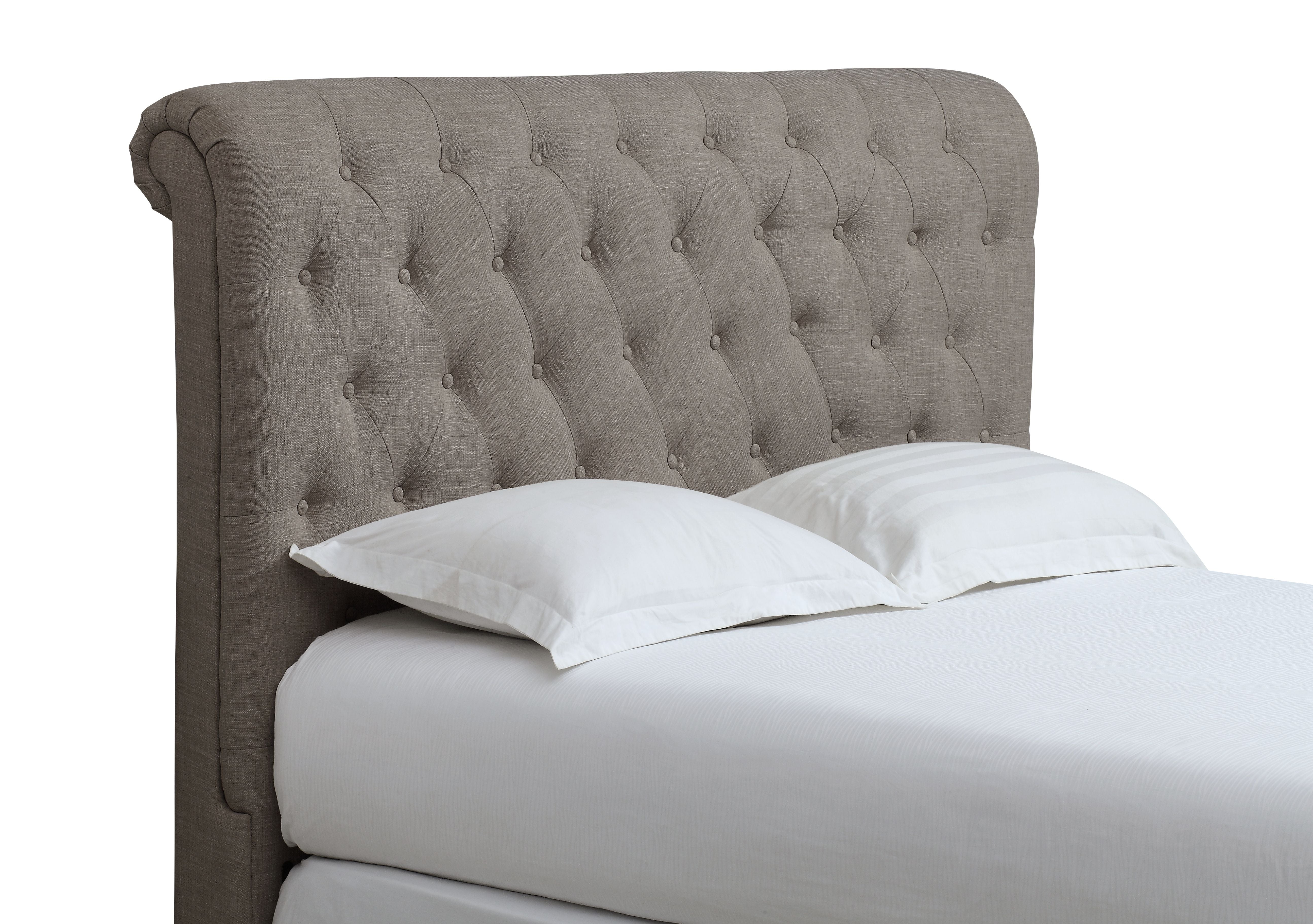 Royal Tufted Upholstered Headboard in Dolphin Linen - Image 5