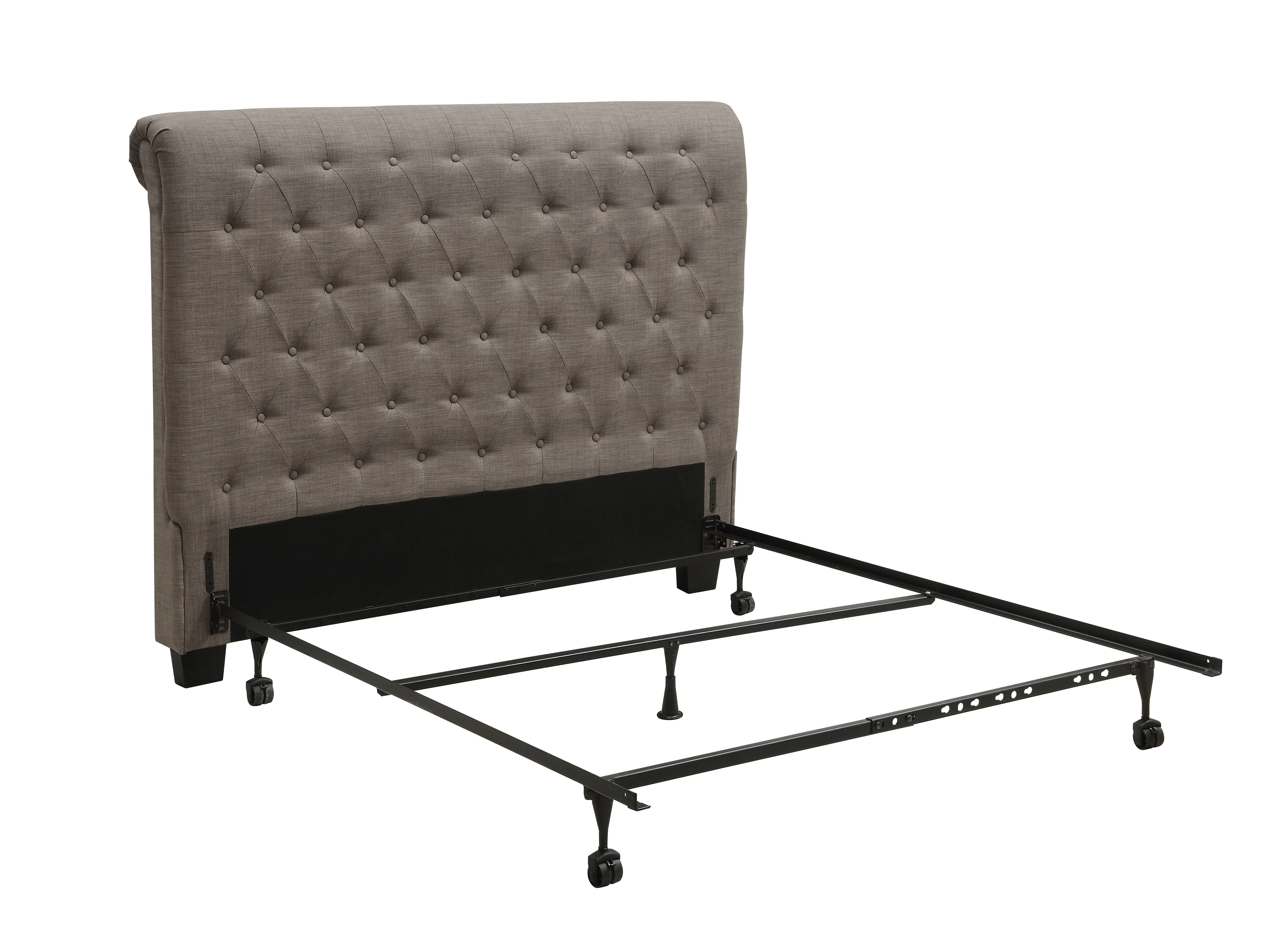 Royal Tufted Upholstered Headboard in Dolphin Linen - Image 7