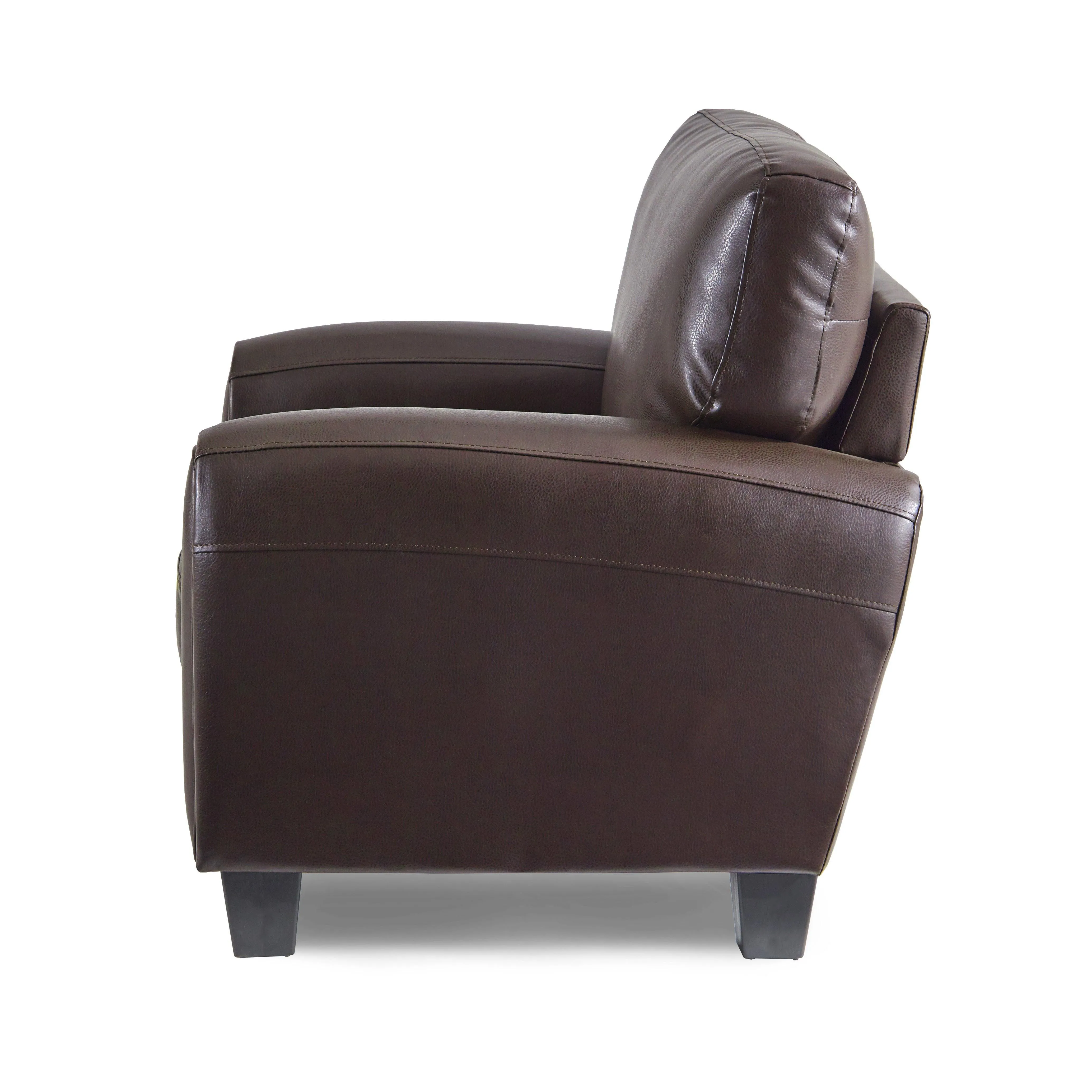 Rubin Dark Brown Faux Leather Chair - Image 6