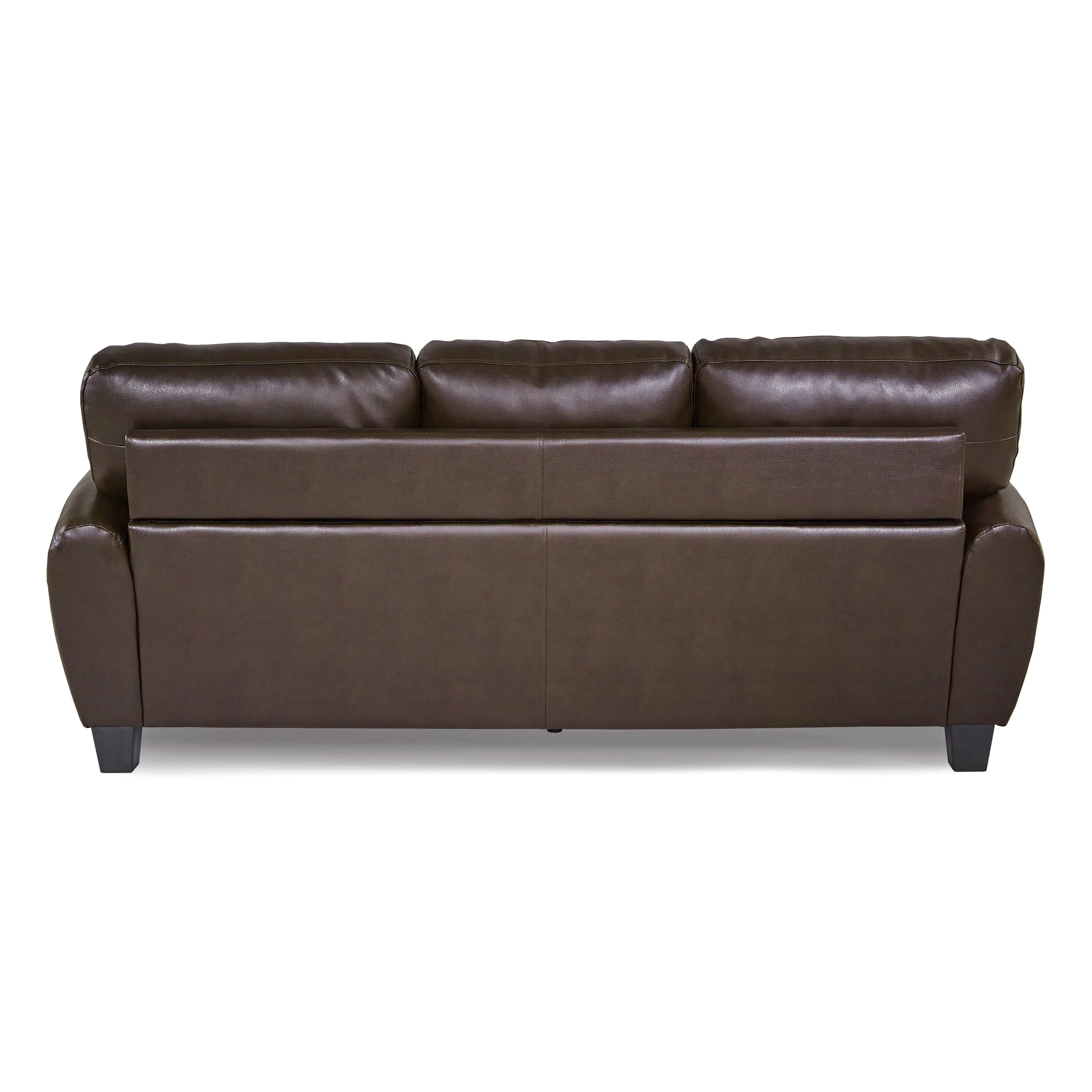 Rubin Dark Brown Faux Leather Sofa - Image 5
