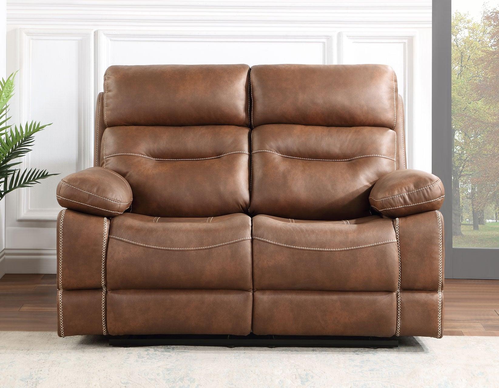 Rudger 3-Piece Brown Manual Motion Reclining Set - Image 4