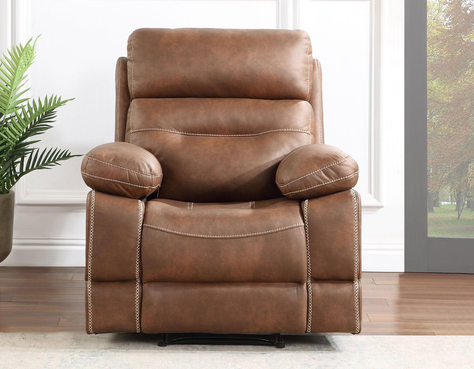 Rudger 3-Piece Brown Manual Motion Reclining Set - Image 5