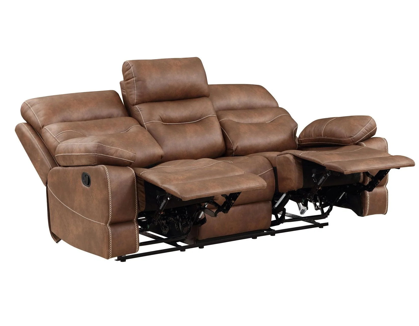 Rudger 3-Piece Brown Manual Motion Reclining Set - Image 8