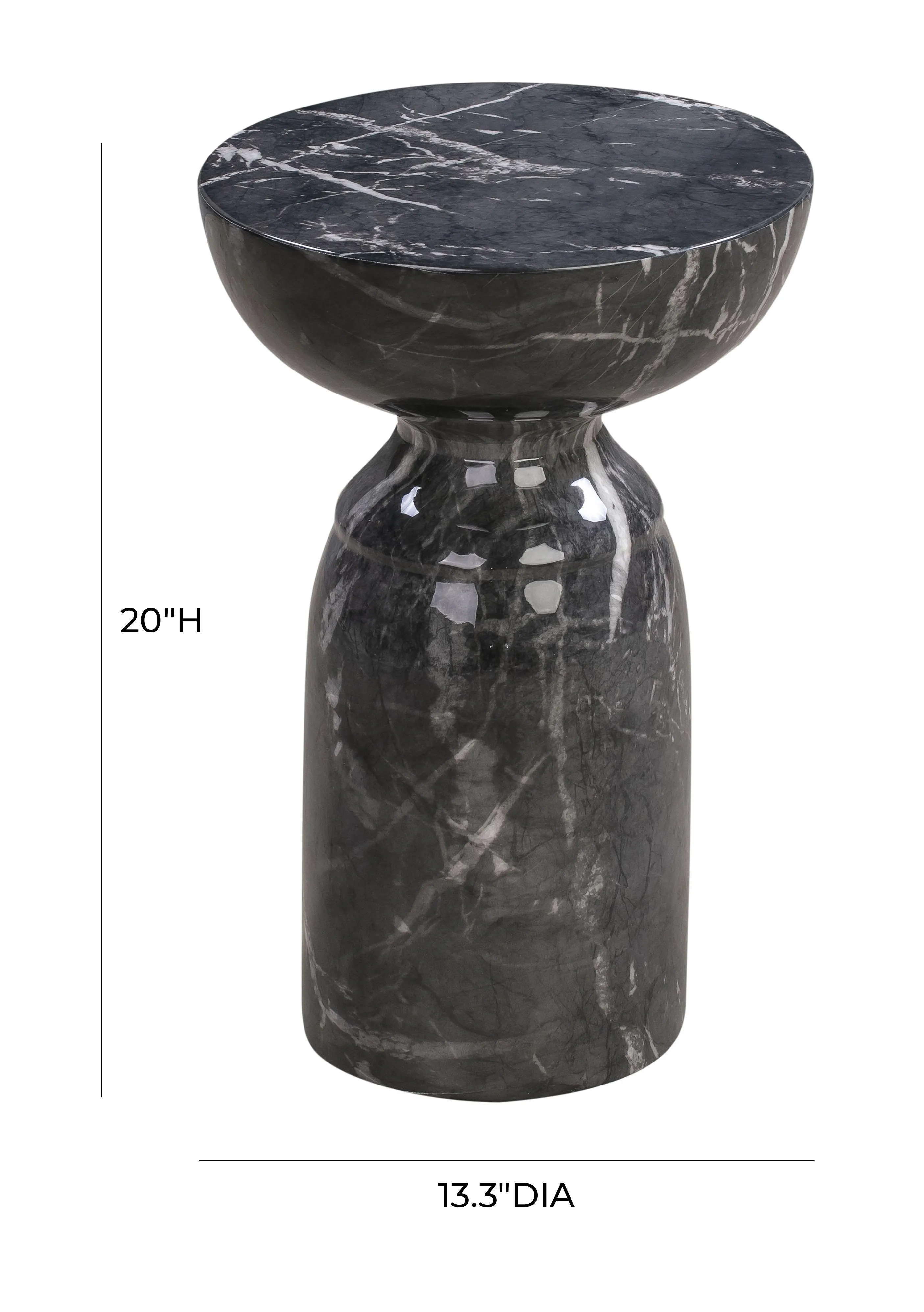 Rue Marble Indoor / Outdoor Round Side Table - Image 12