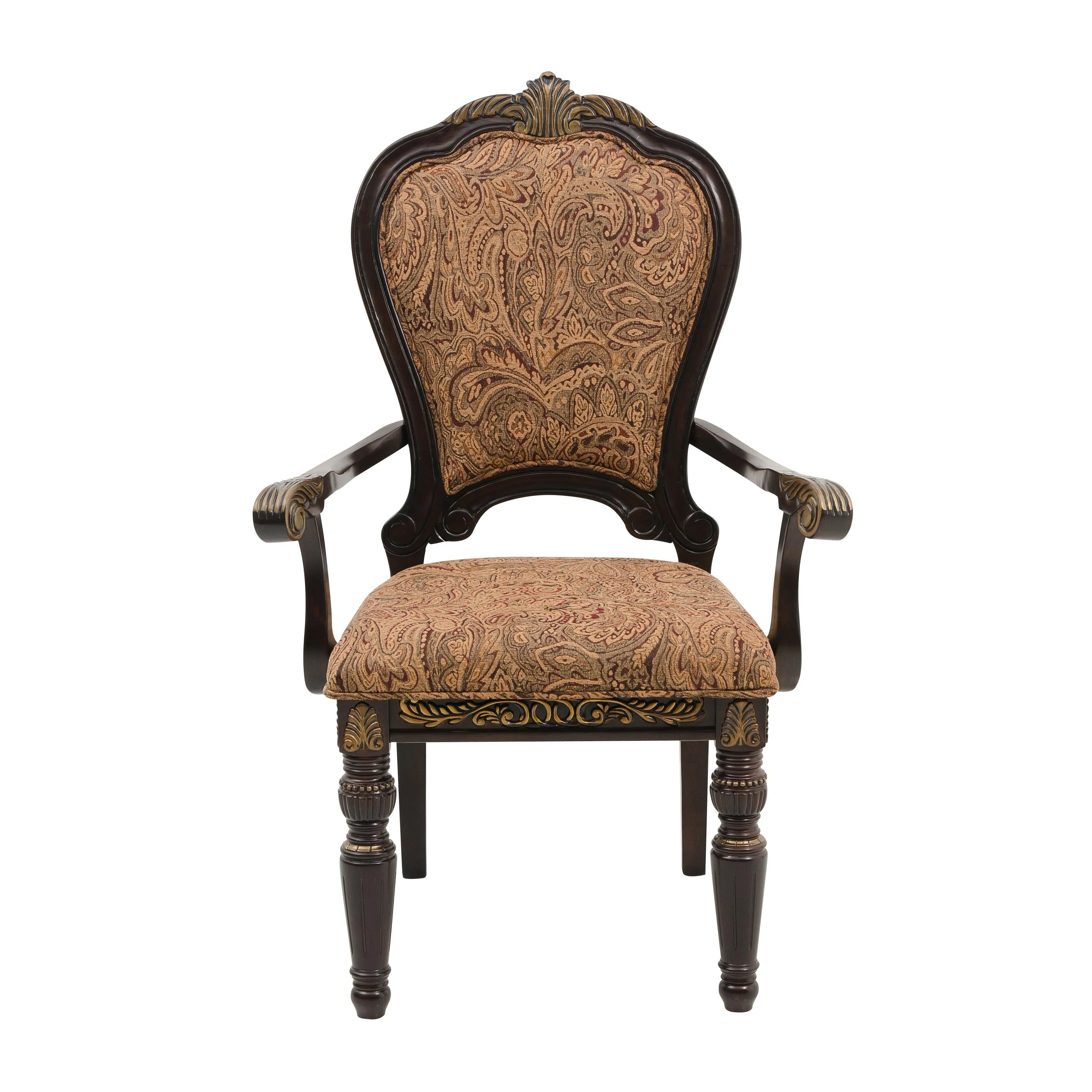 Russian Hill Warm Cherry Arm Chair, Set of 2 - Image 3
