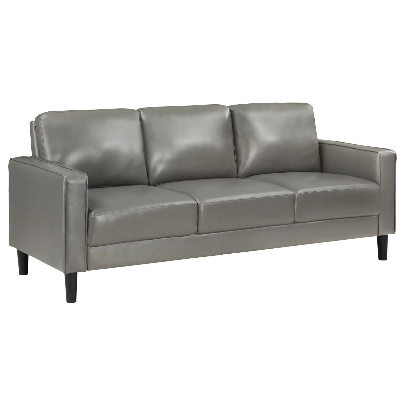 Ruth 3-piece Upholstered Track Arm Sofa Set Grey - Image 3