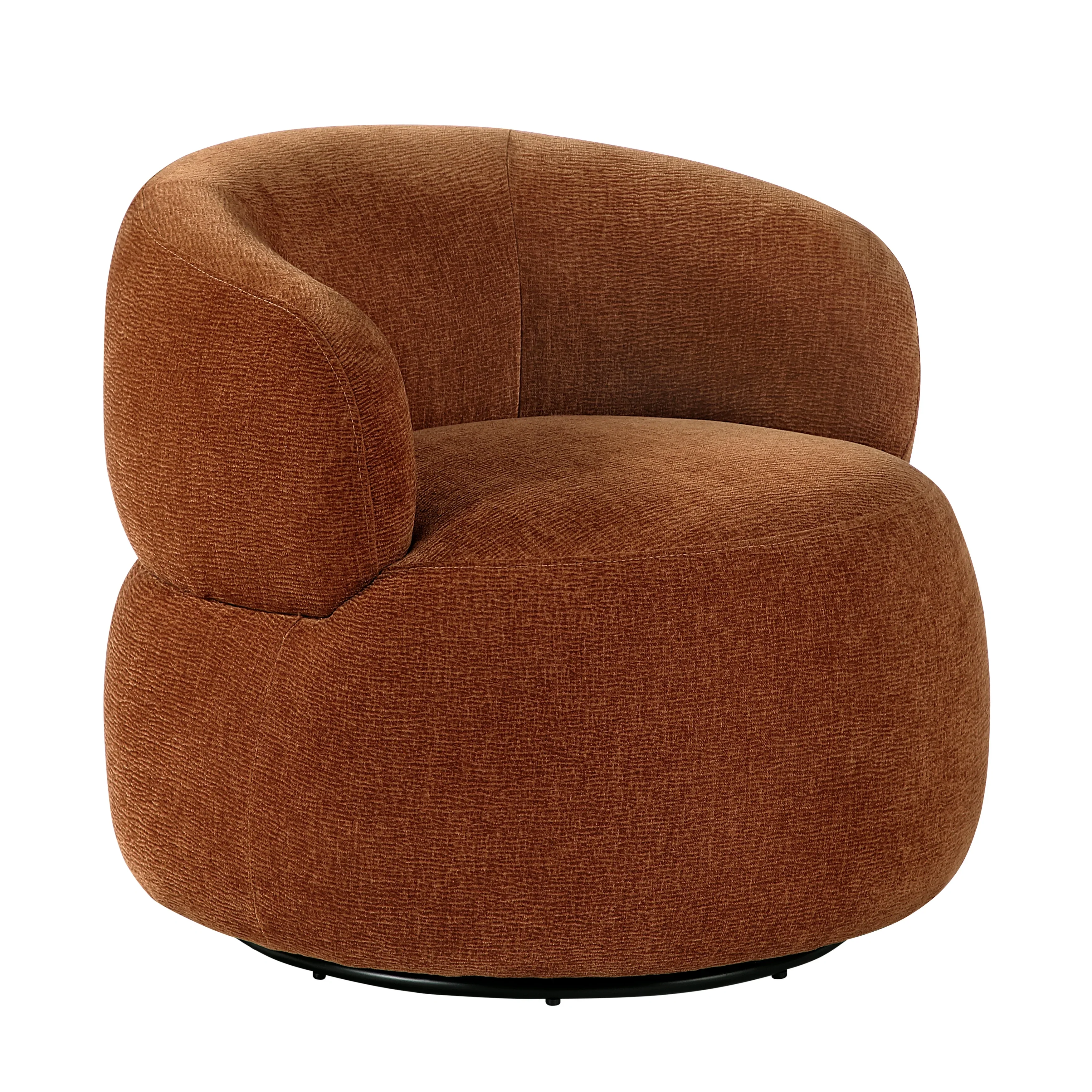Ruvo Rusty Orange Swivel Accent Chair - Image 2