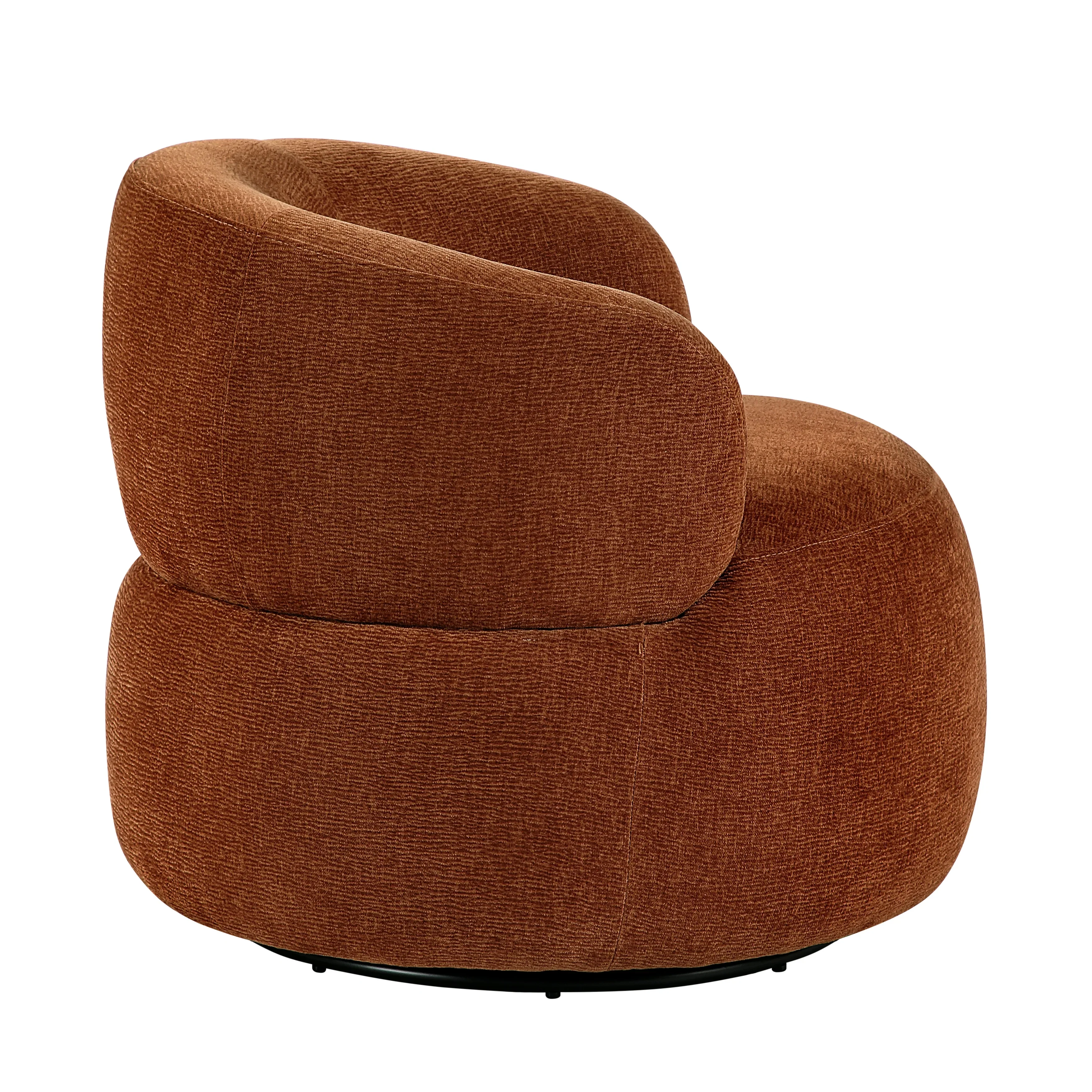 Ruvo Rusty Orange Swivel Accent Chair - Image 3