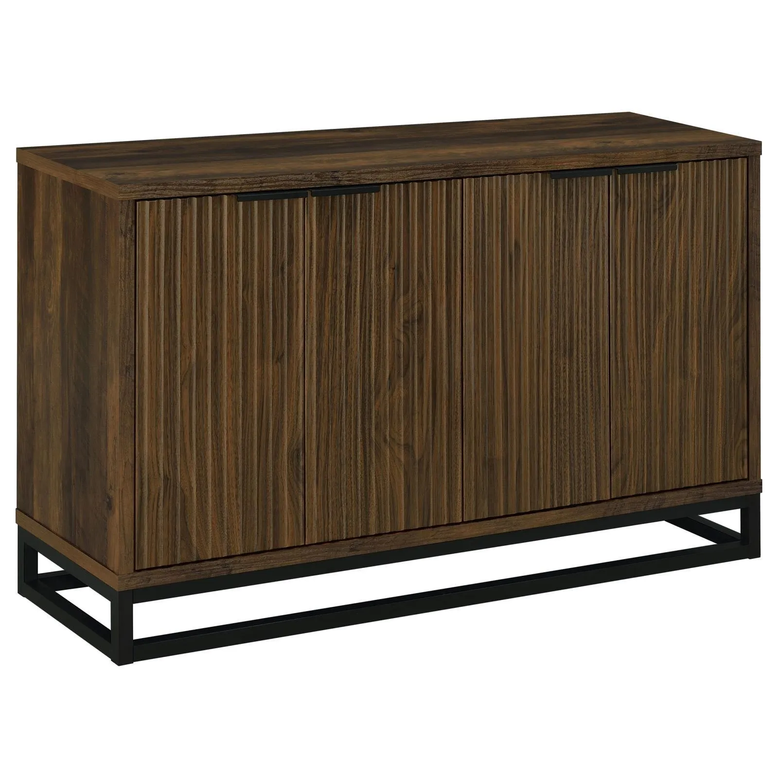 Ryatt Dark Pine 4-Door Engineered Wood Accent Cabinet - Image 13