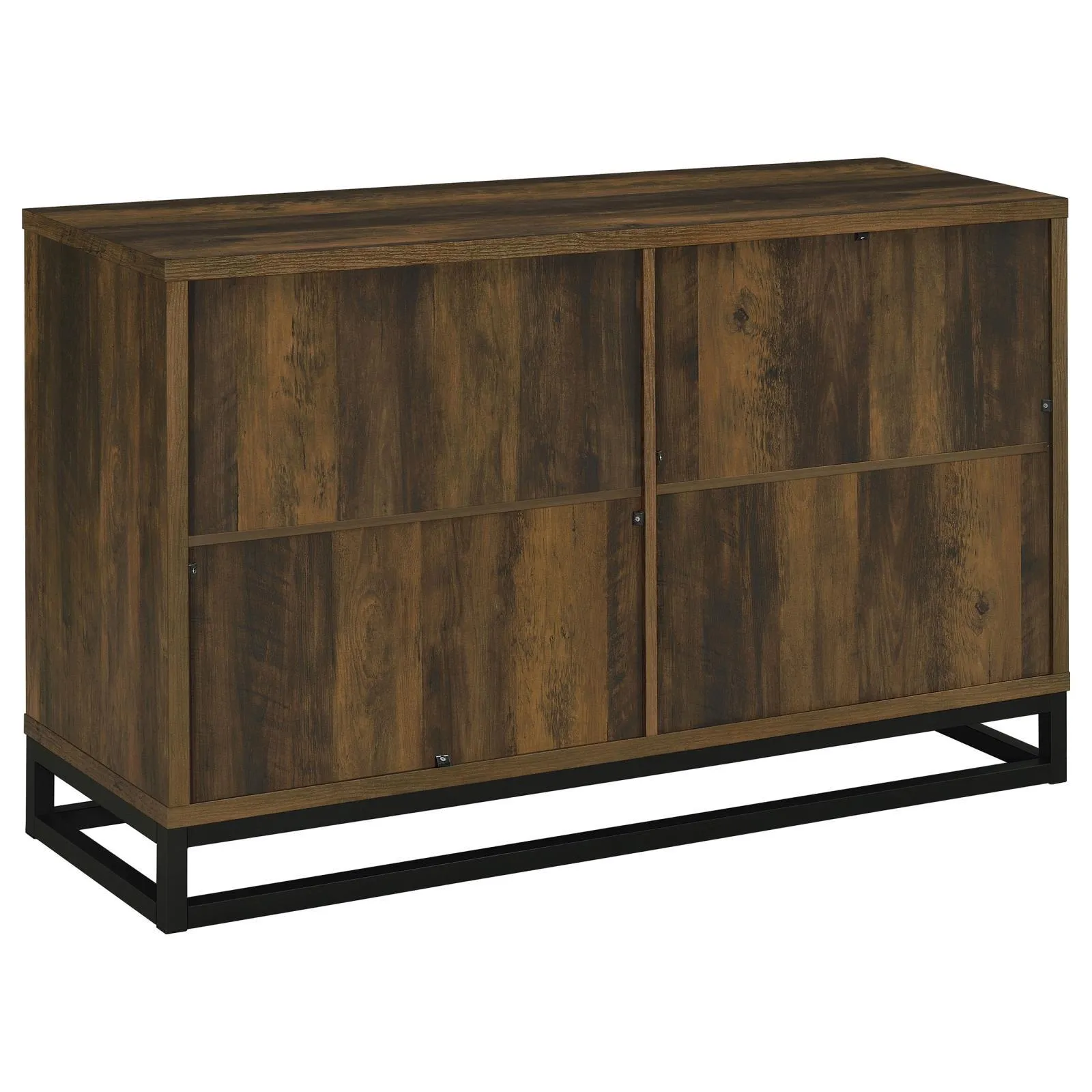 Ryatt Dark Pine 4-Door Engineered Wood Accent Cabinet - Image 6