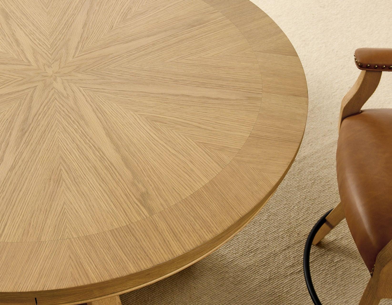 Rylie 48-inch Round Counter Dining Table with 4 Drawers, Natural Finish - Image 5