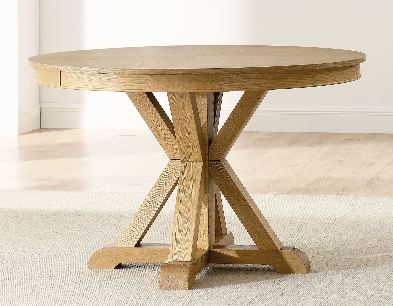 Rylie 48-inch Round Dining Table, Natural Finish - Image 2